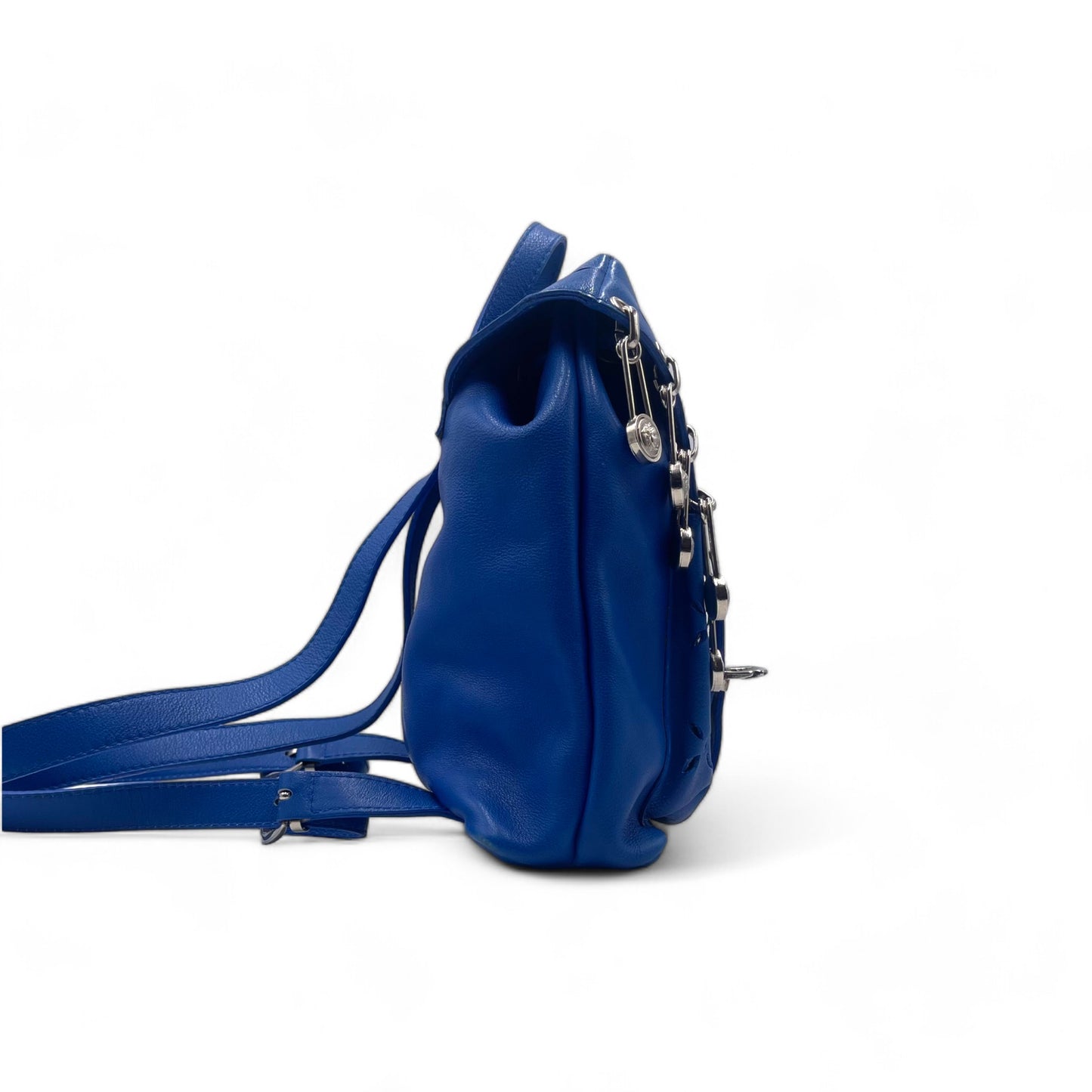 Versace Blue Clothes Pin Backpack