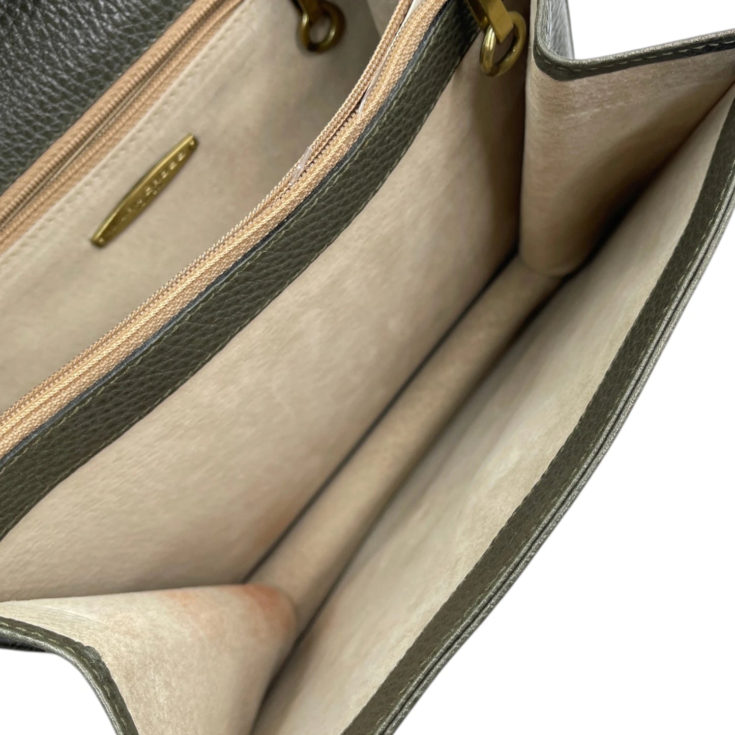 Mark Cross Green Pebbled Leather Bag