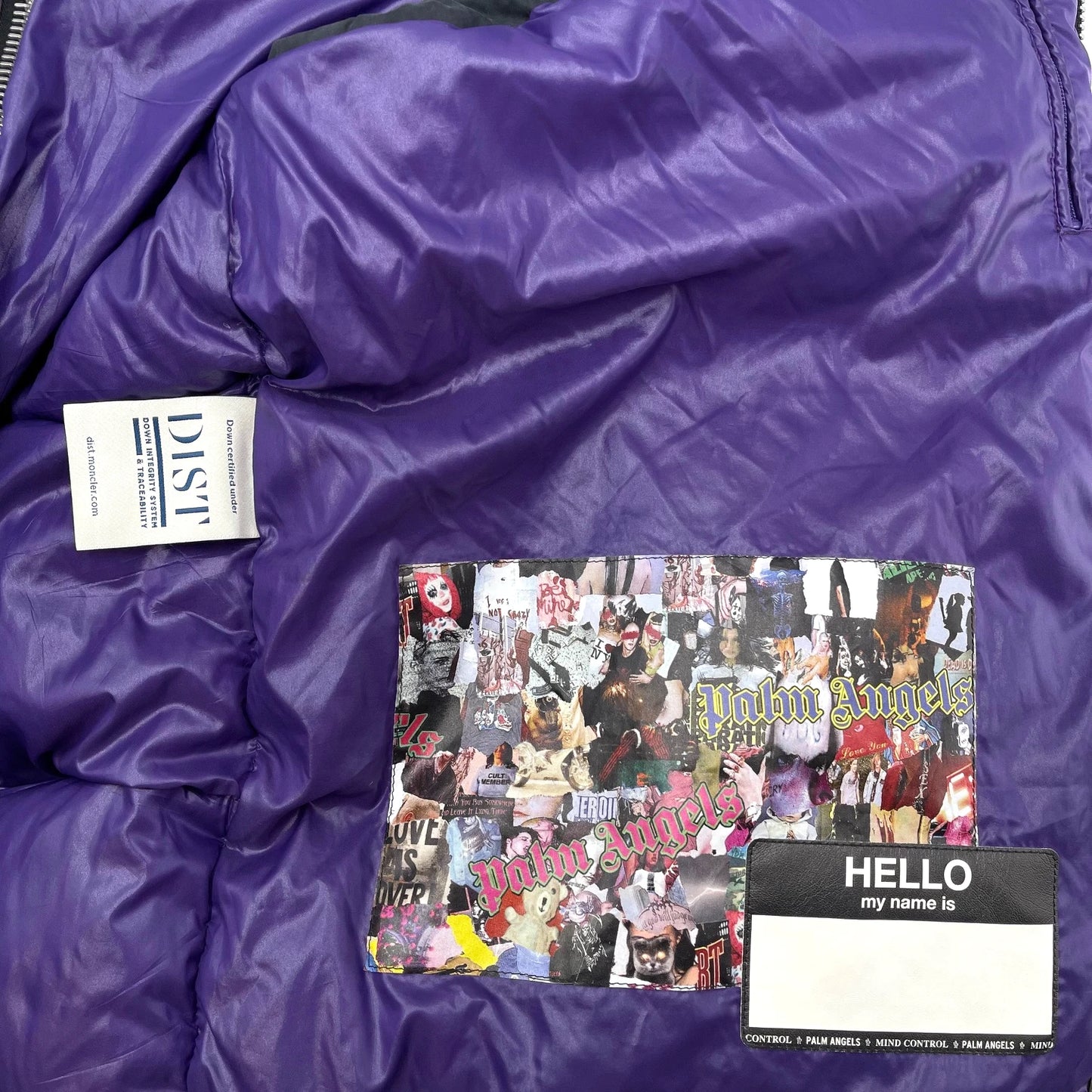 Moncler X Palm Angels Black/Purple Down Vest - 4