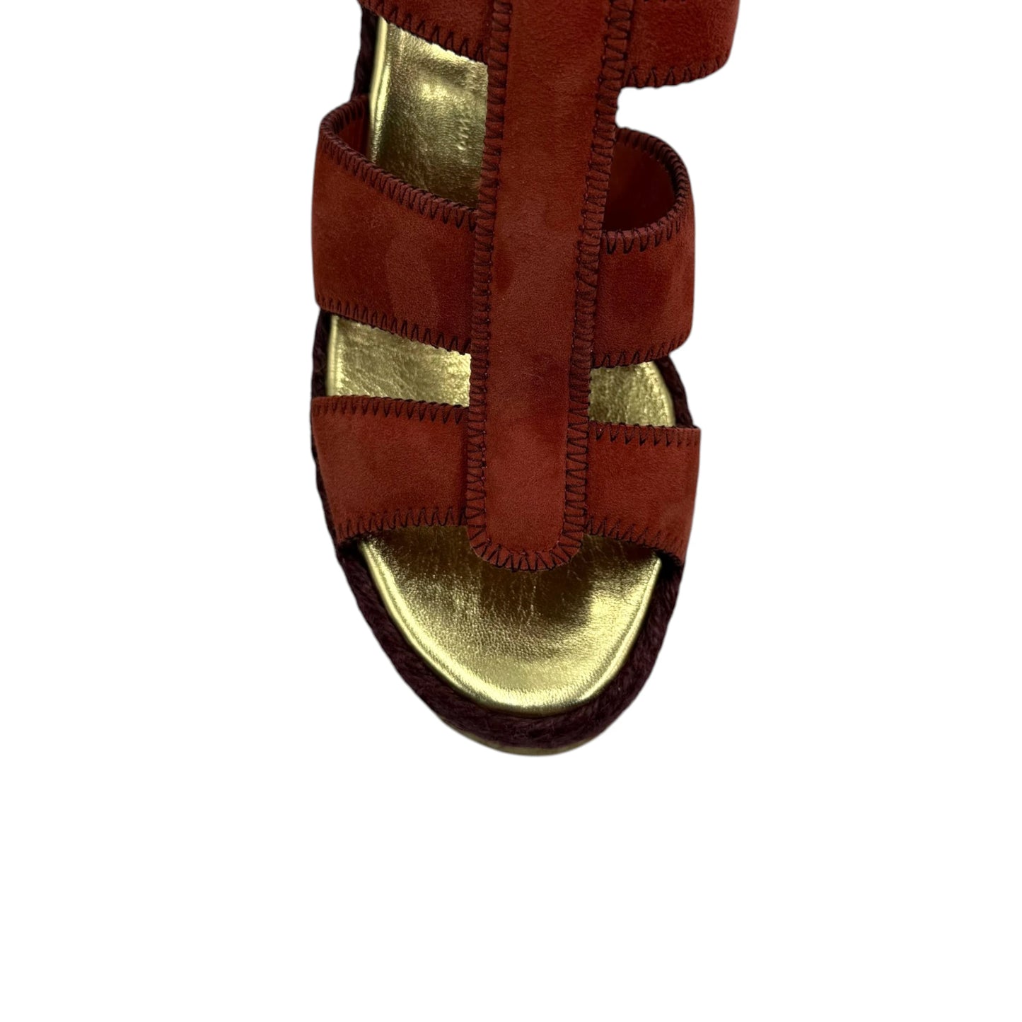 Salvatore Ferragamo Gancini Logo Suede Wedges