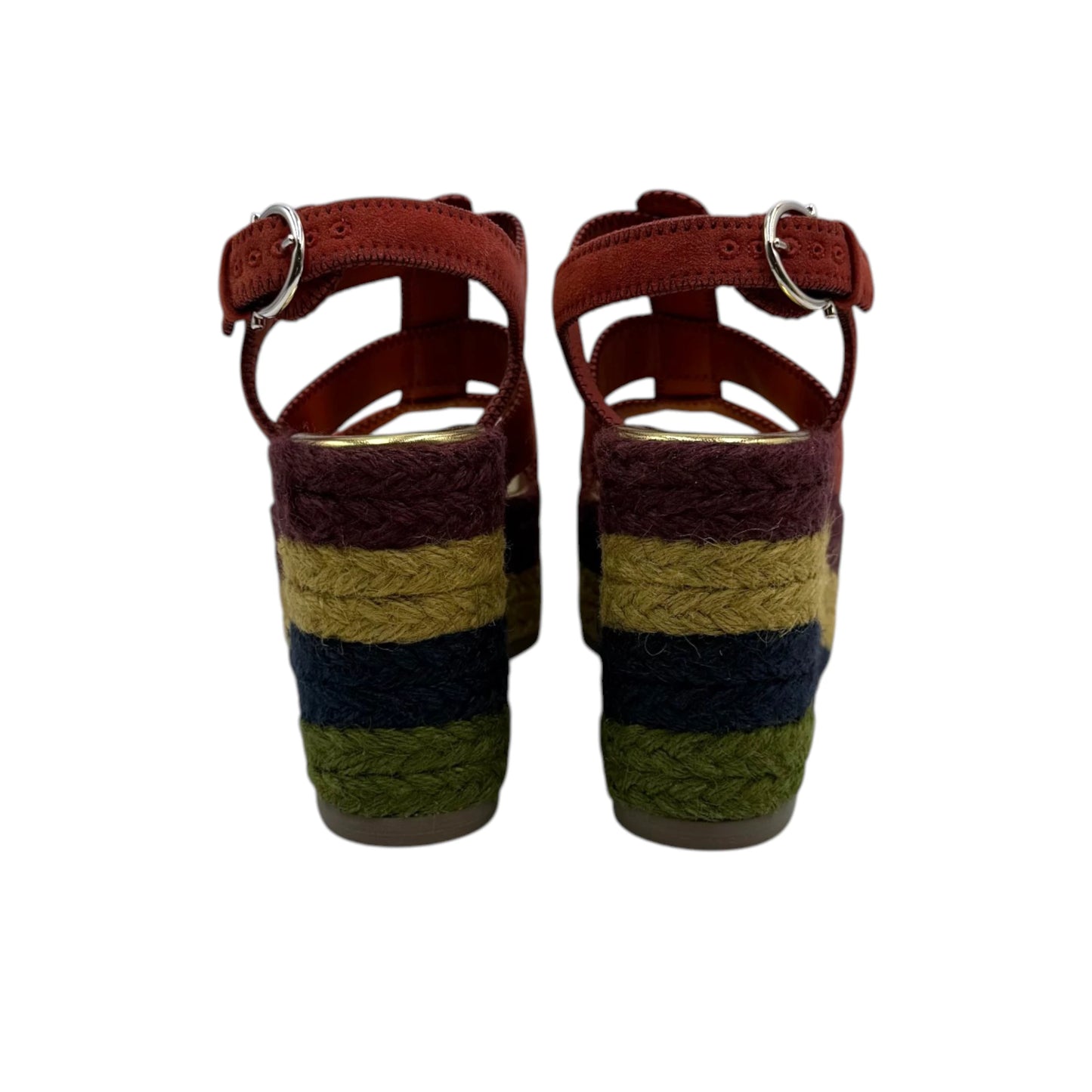 Salvatore Ferragamo Gancini Logo Suede Wedges