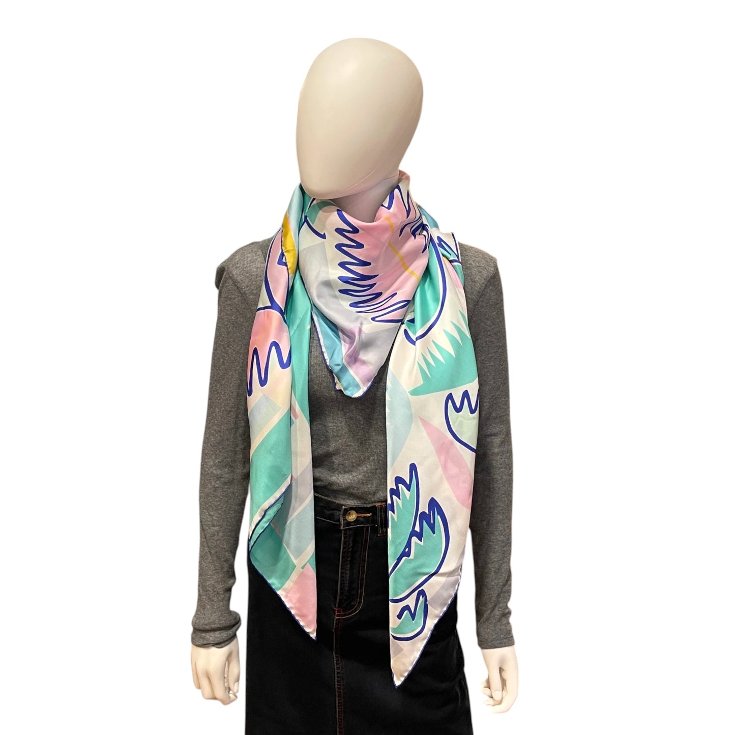 Hermès Sea Surf and Fun Silk Shawl 55"