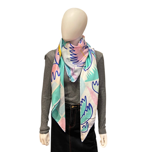Hermès Sea Surf and Fun Silk Shawl 55"