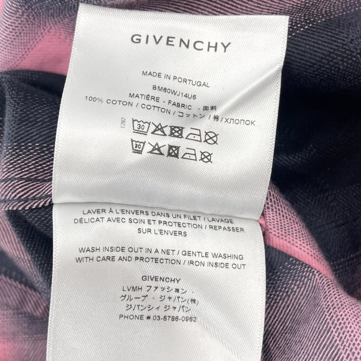 Givenchy Pink Check Shirt 41