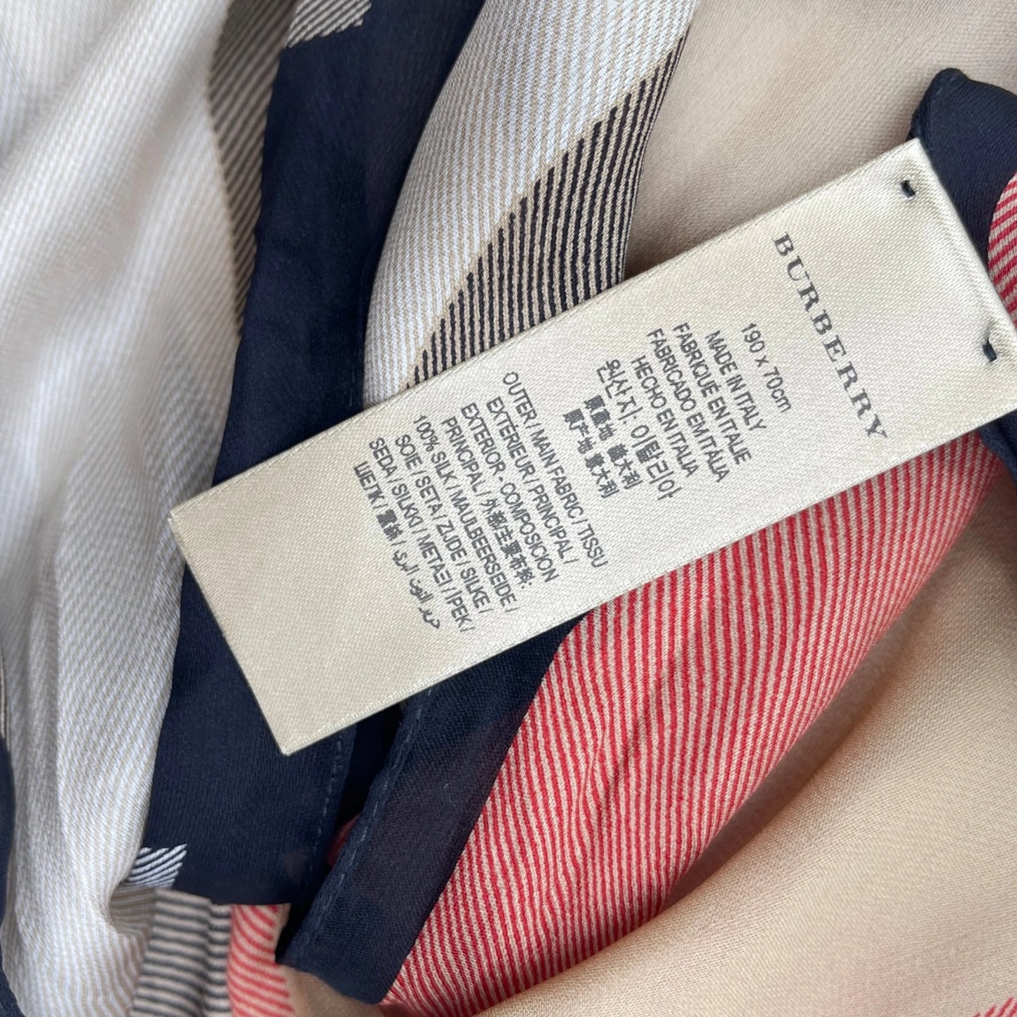 Burberry Check Silk Scarf