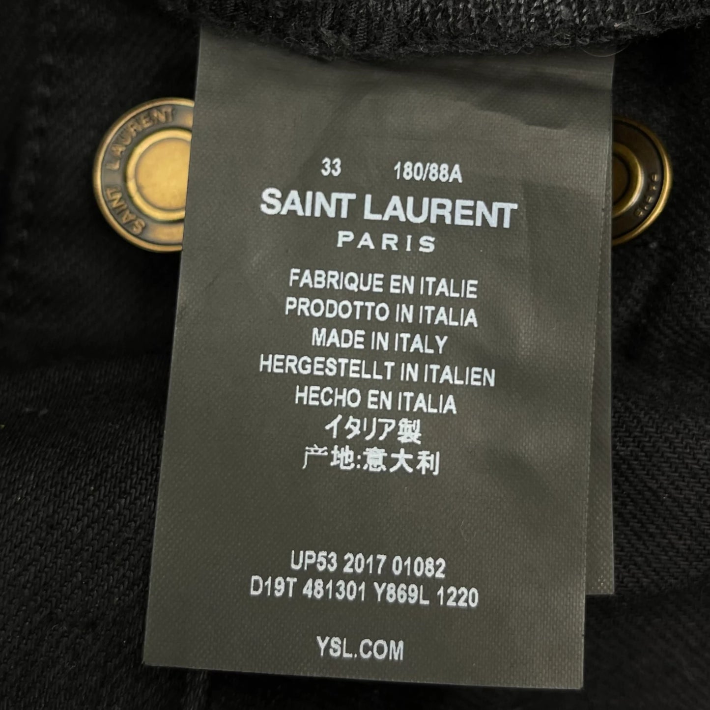 YSL Black Denim Jean Men33