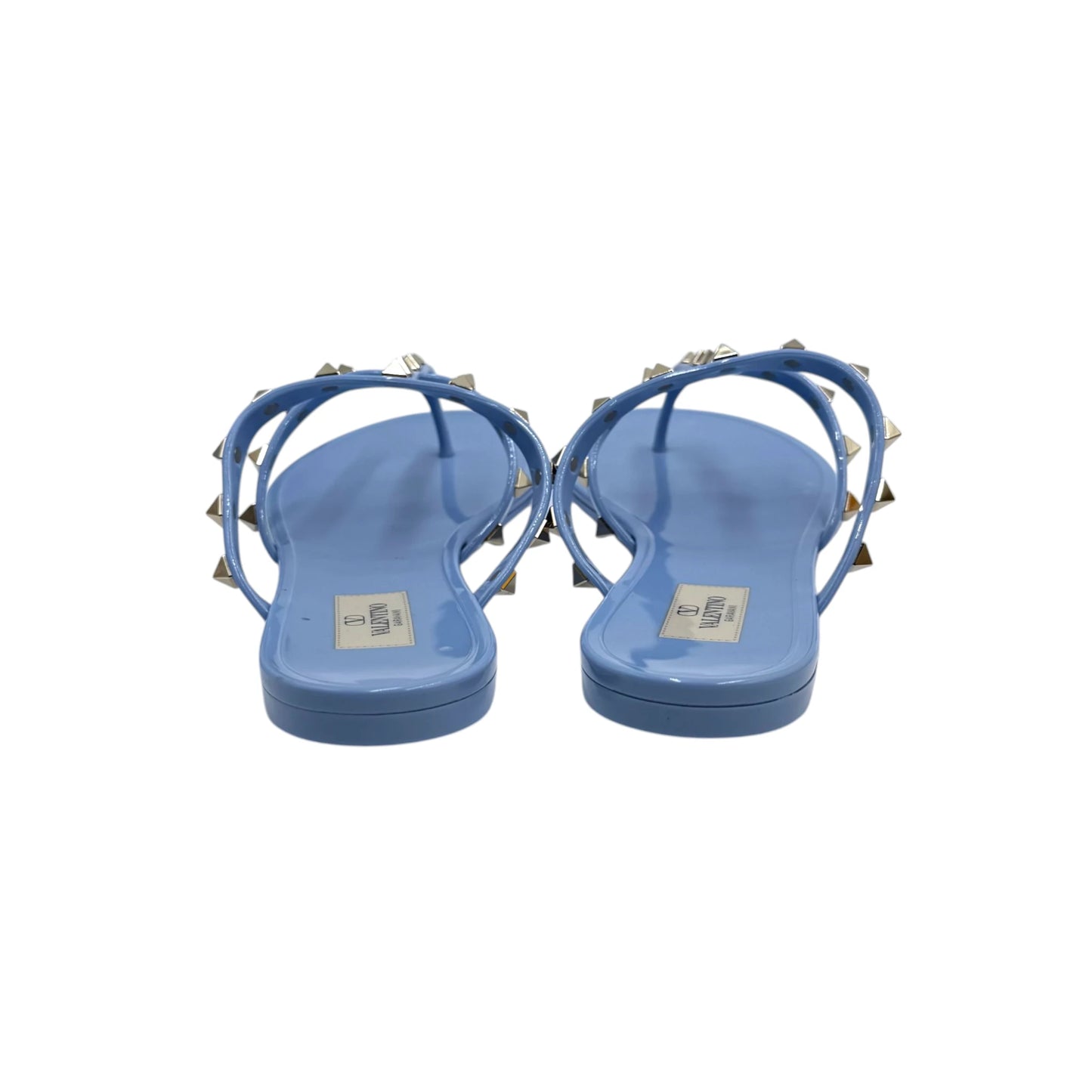 Valentino Garavani Blue Rockstud Rubber Sandals
