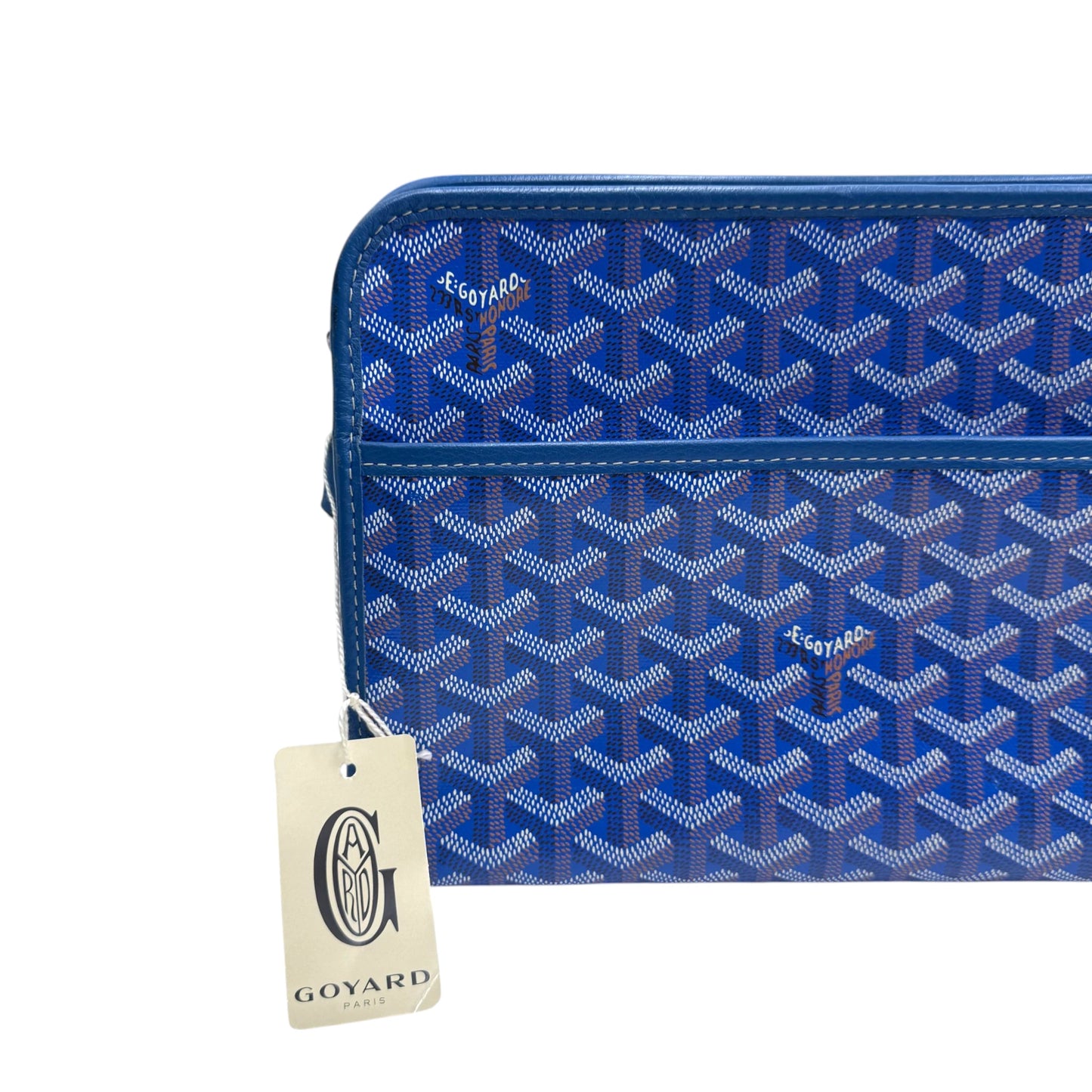 Goyard Goyardine Blue Jouvence Pouch