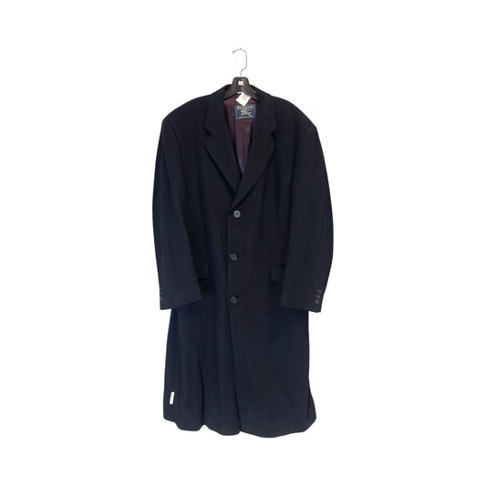 Burberry Black Wool Overcoat Men's 44