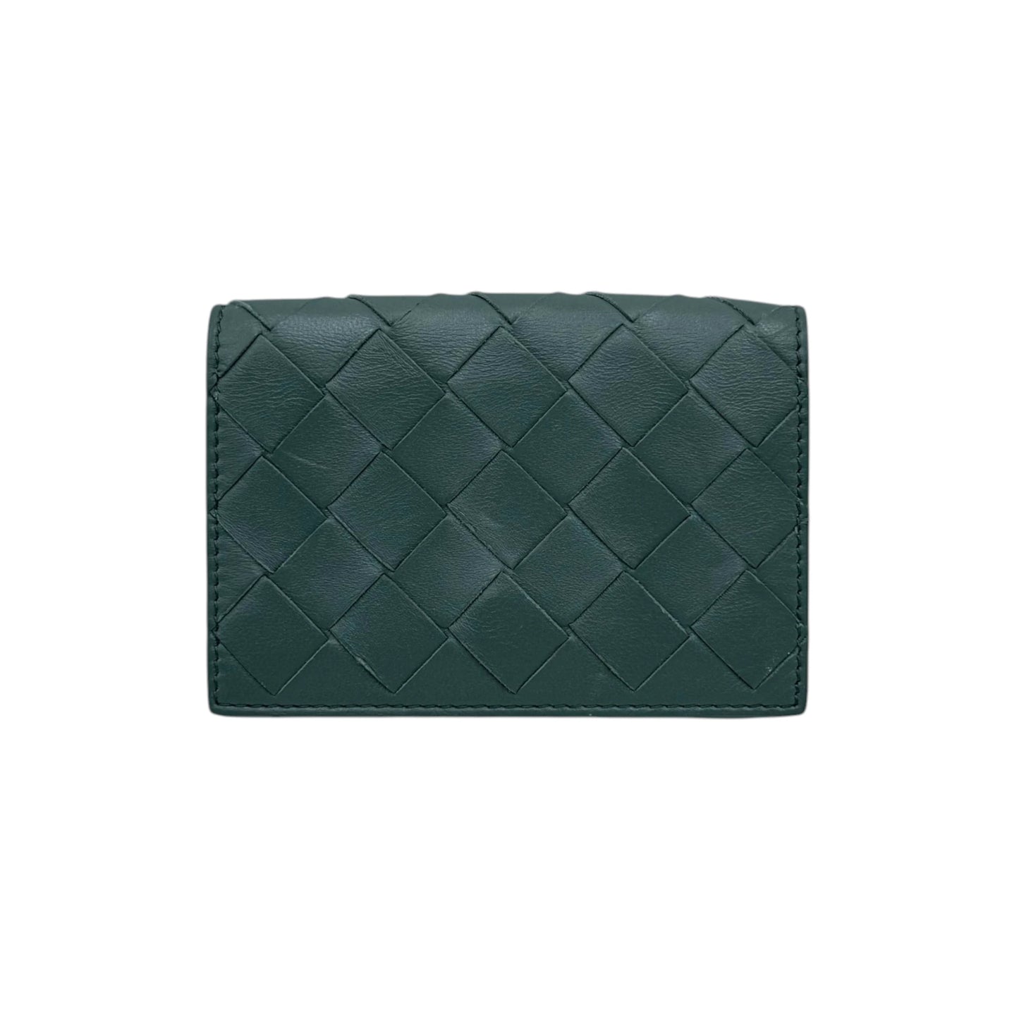 Bottega Veneta Sage Green Intrecciato Wallet