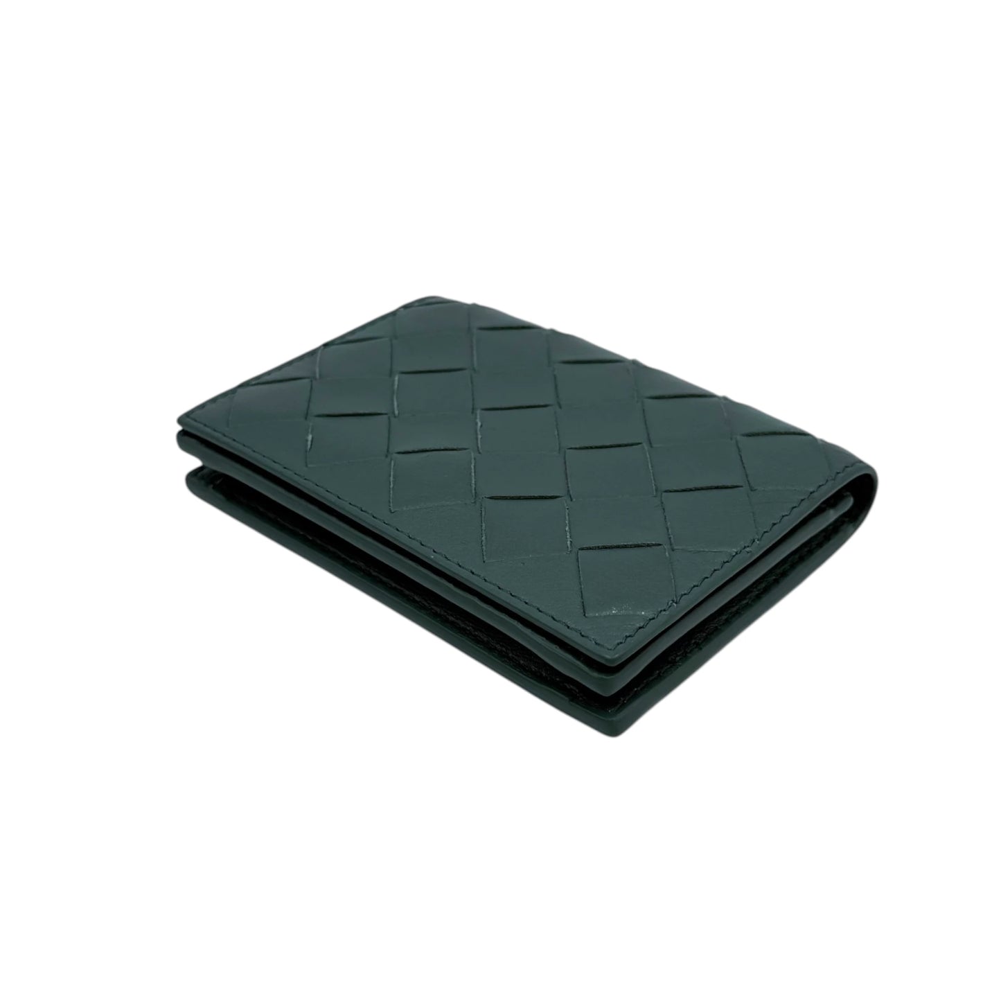 Bottega Veneta Sage Green Intrecciato Wallet