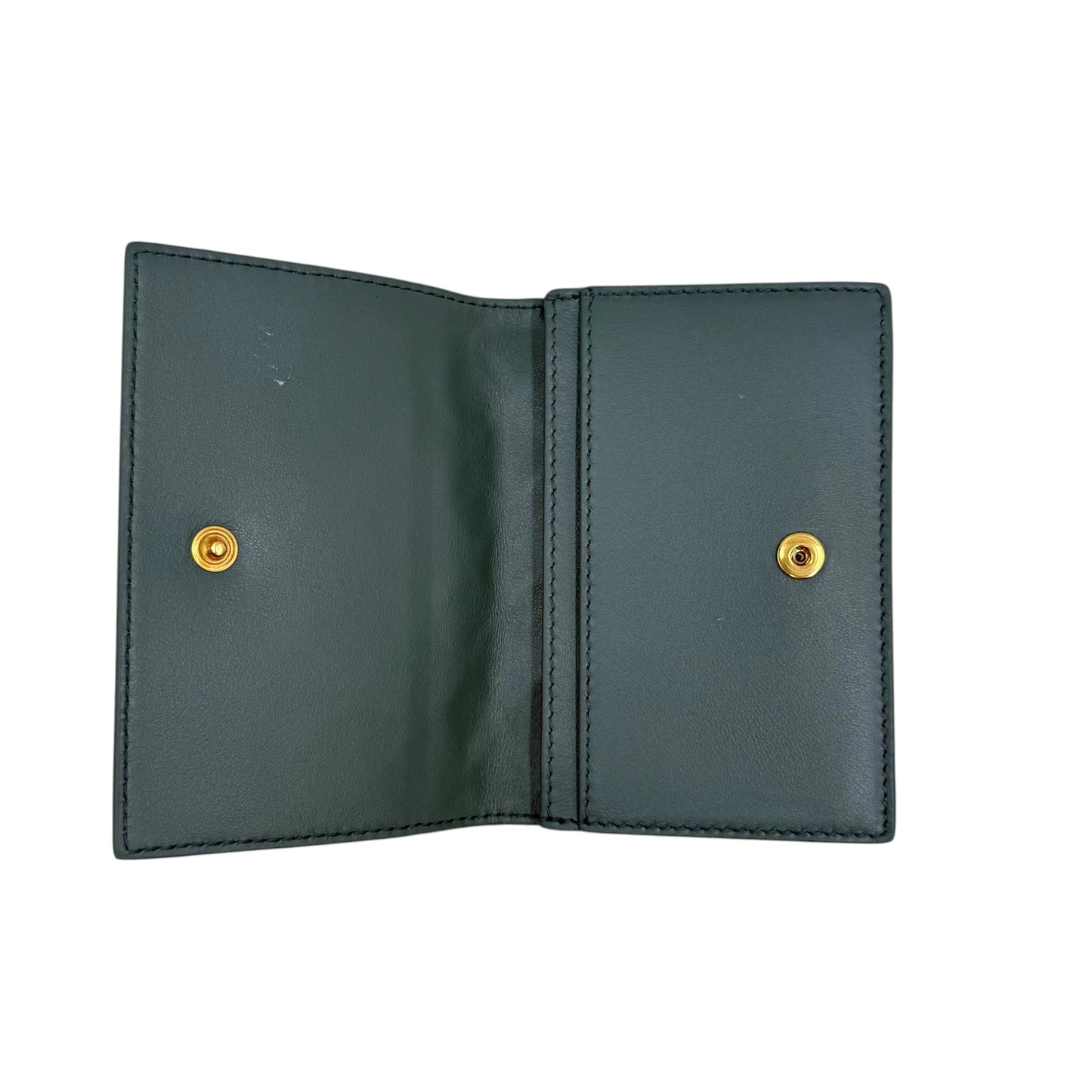 Bottega Veneta Sage Green Intrecciato Wallet