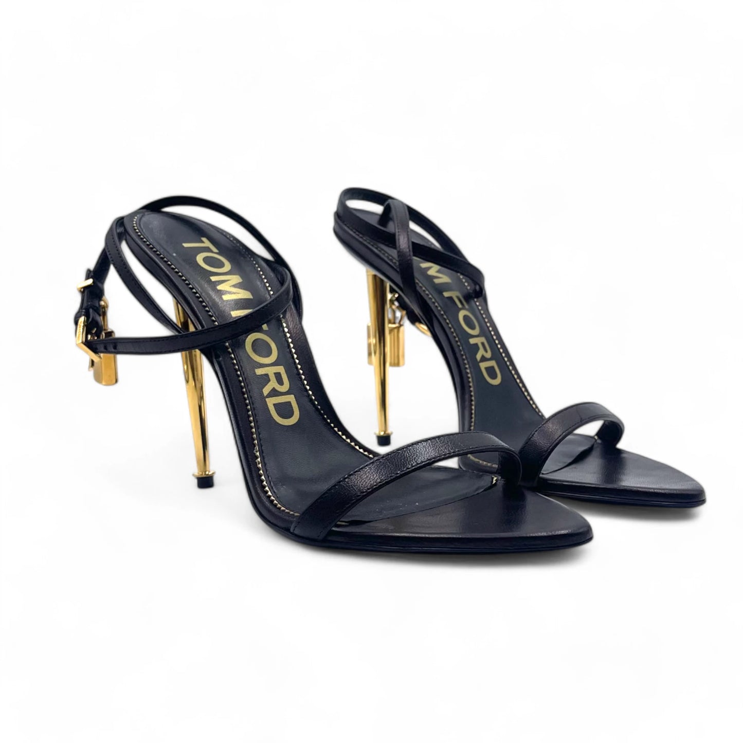 Tom Ford Black Padlock Heels