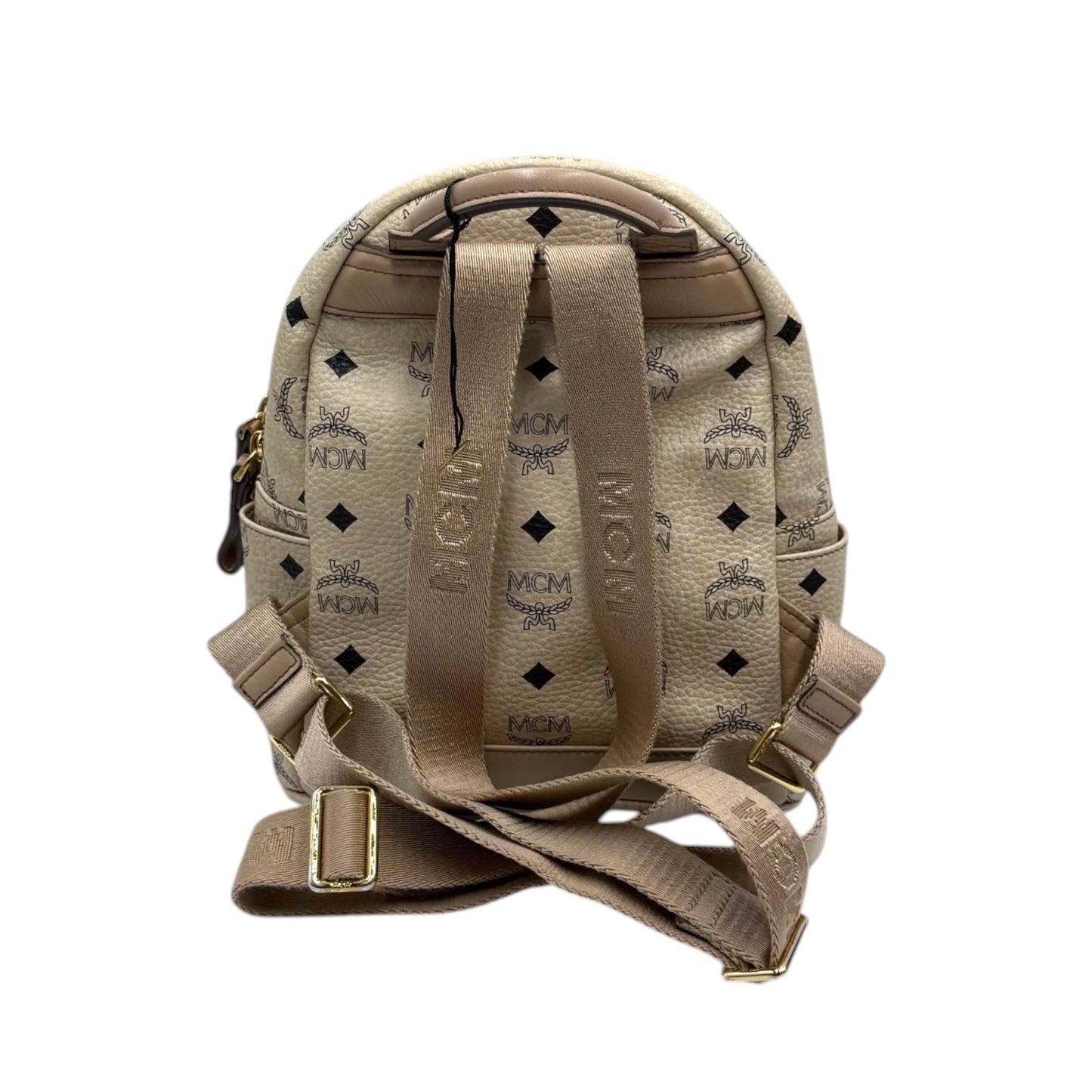 MCM Beige Visetos Stark Stud Backpack