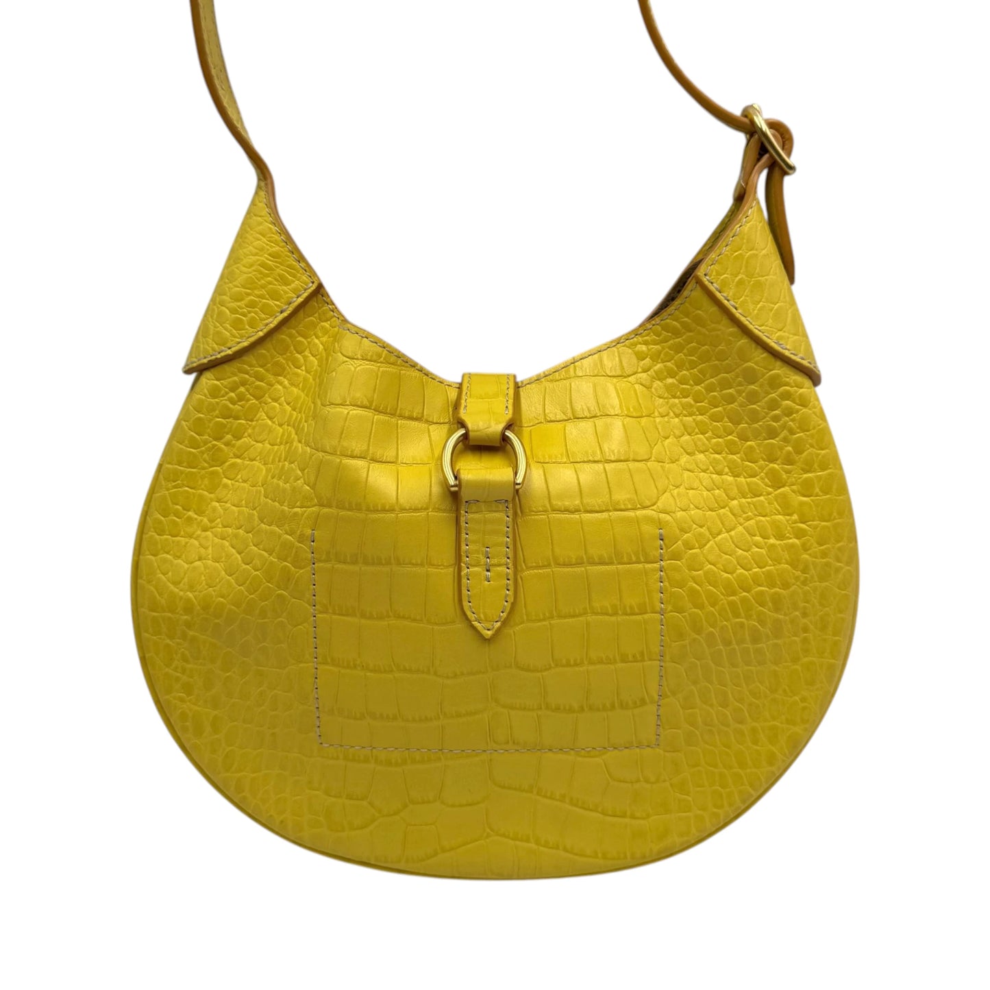 Polo Ralph Lauren Yellow Croc Shoulder Bag