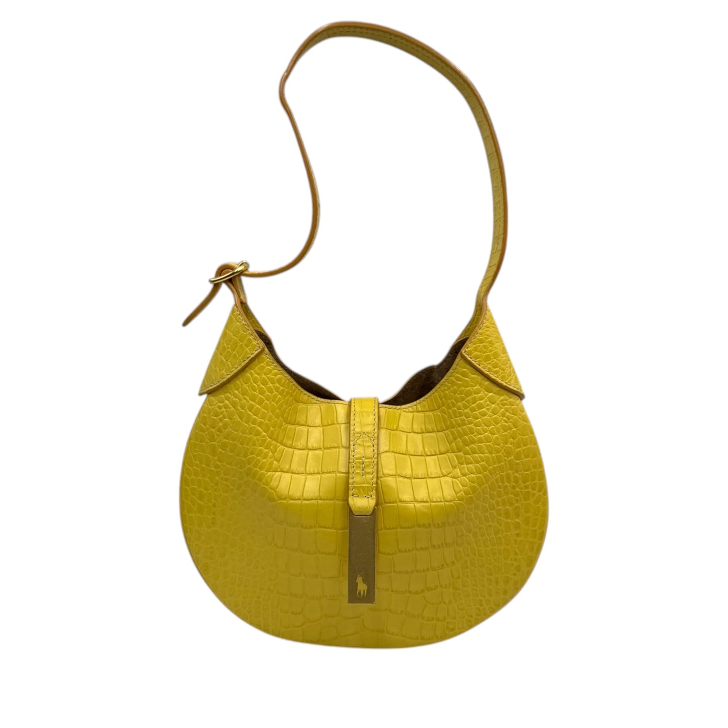 Polo Ralph Lauren Yellow Croc Shoulder Bag