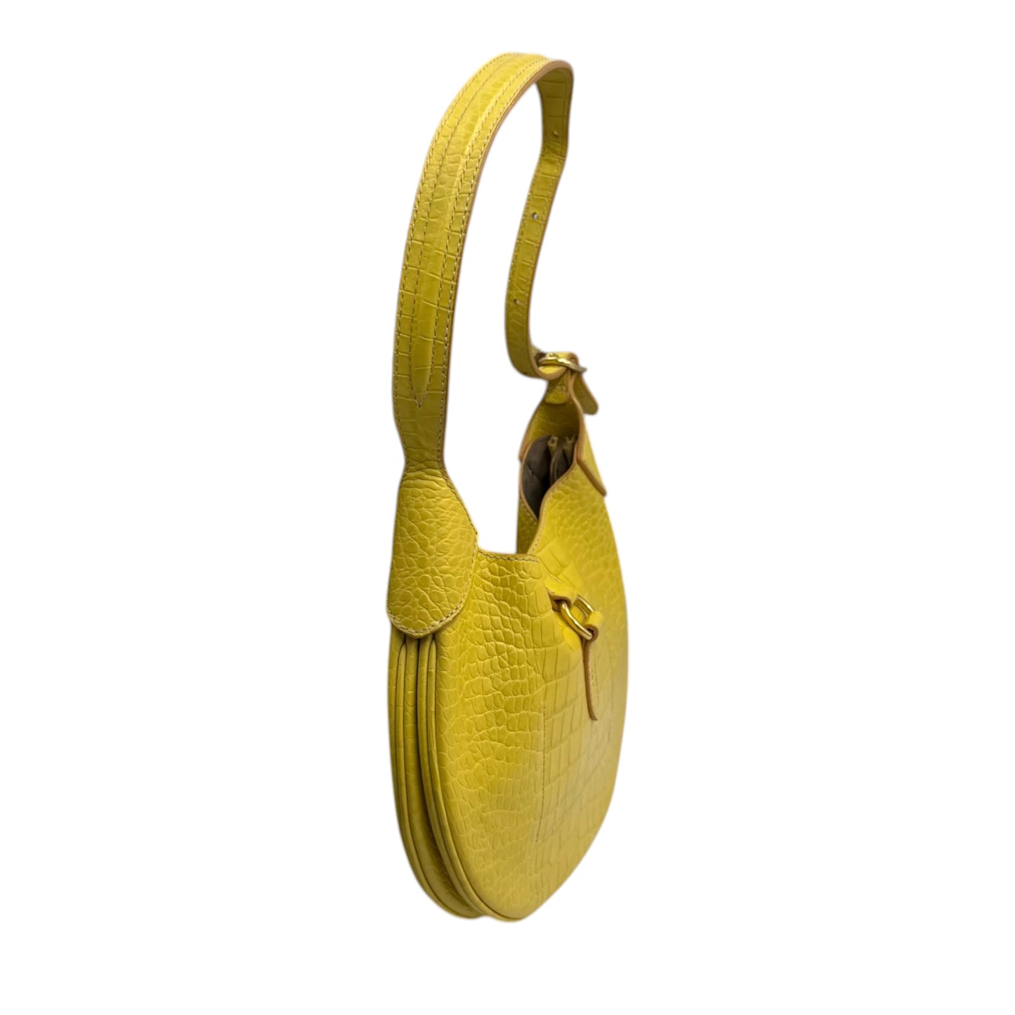 Polo Ralph Lauren Yellow Croc Shoulder Bag