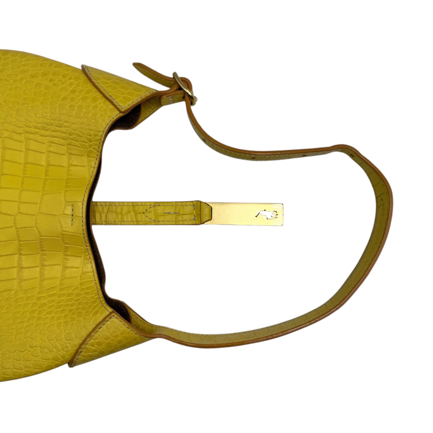 Polo Ralph Lauren Yellow Croc Shoulder Bag