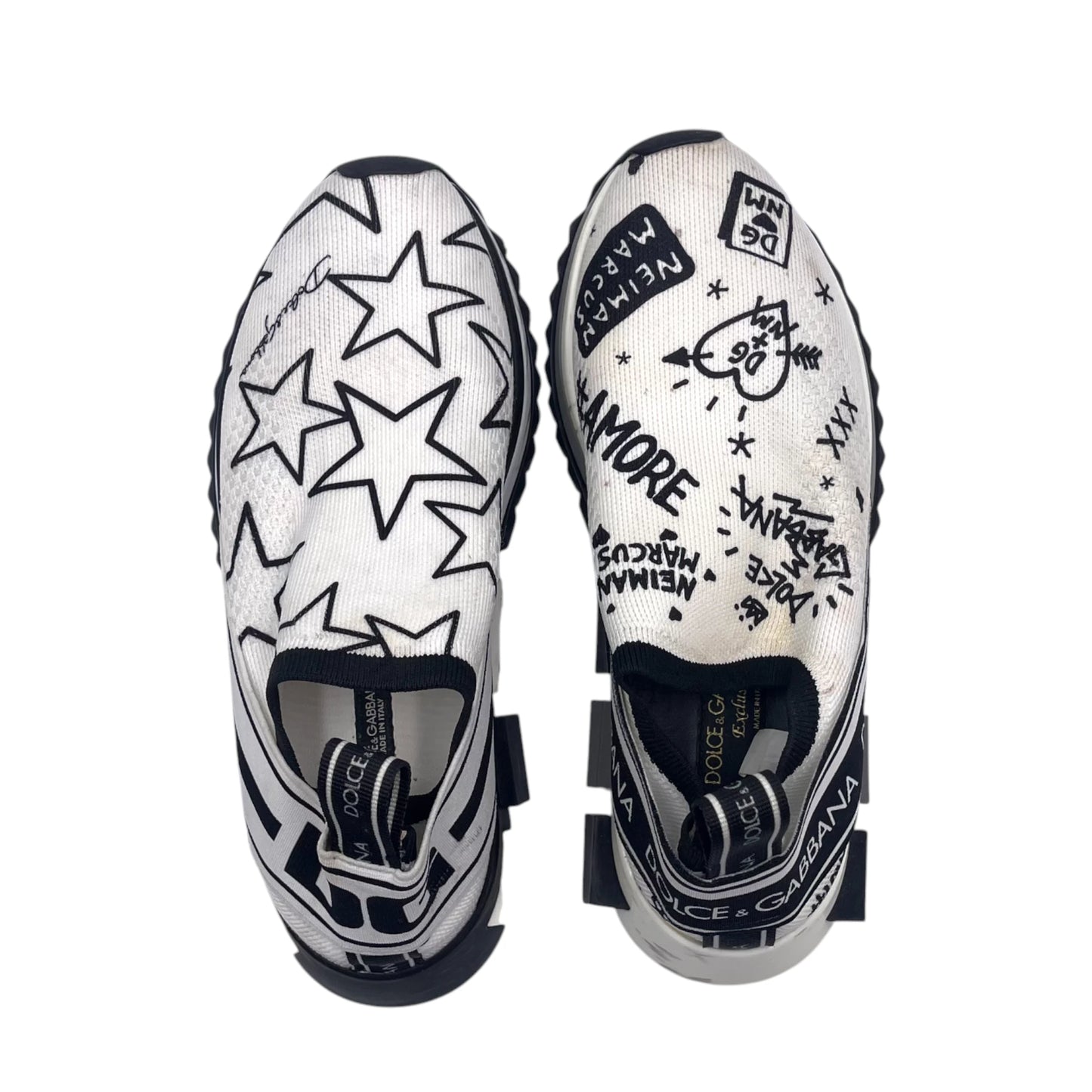 D&G White/Black Graffiti Snkr