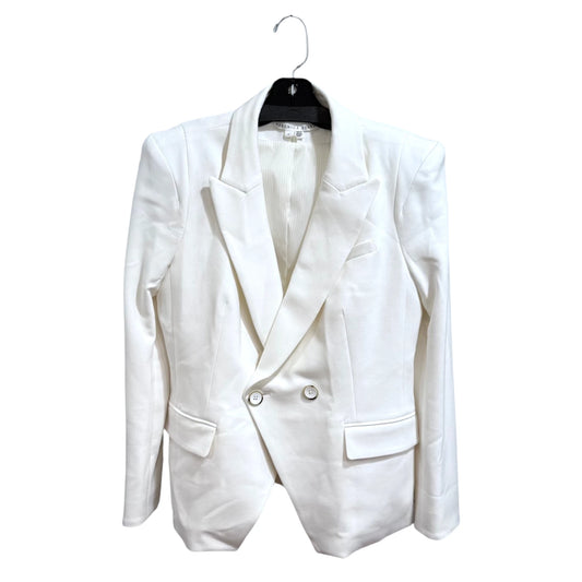 Veronica Beard White Double Breasted Dickey Blazer