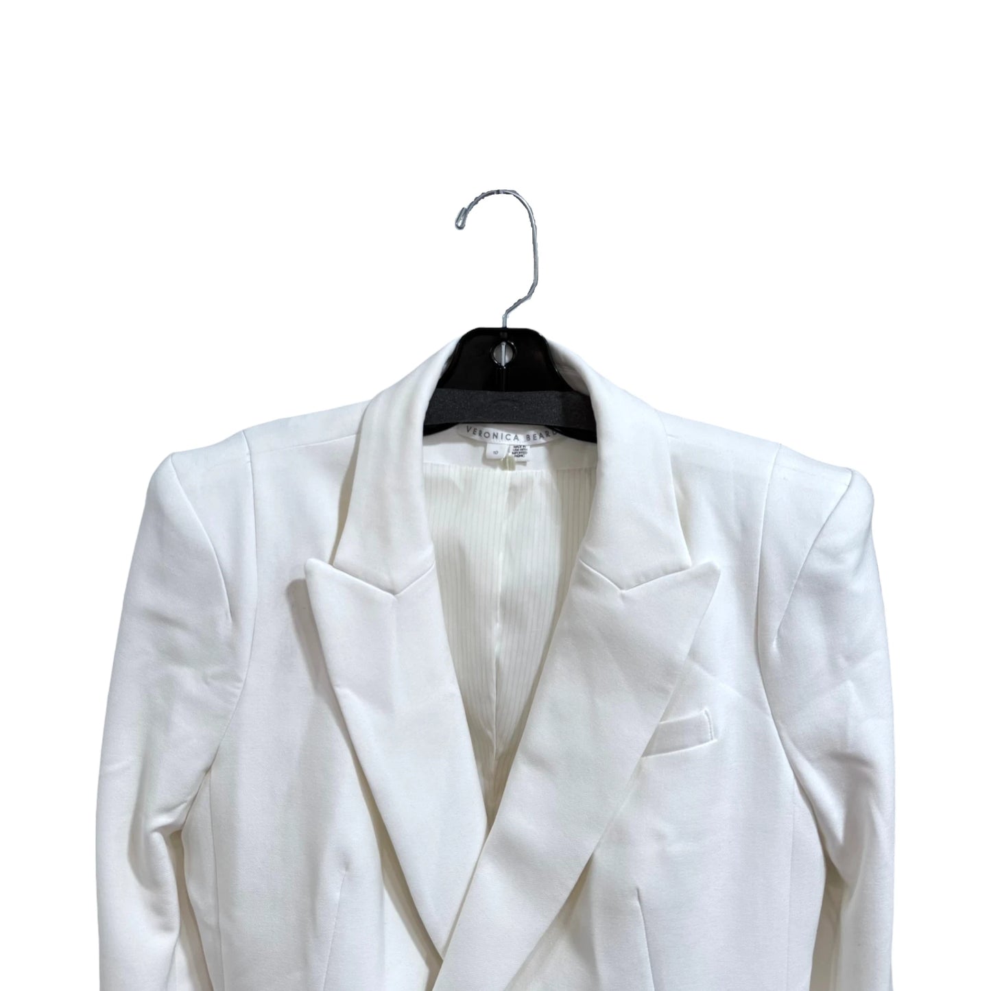 Veronica Beard White Double Breasted Dickey Blazer