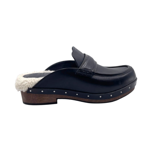 Brunello Cucinelli Monili Leather Clog Mule