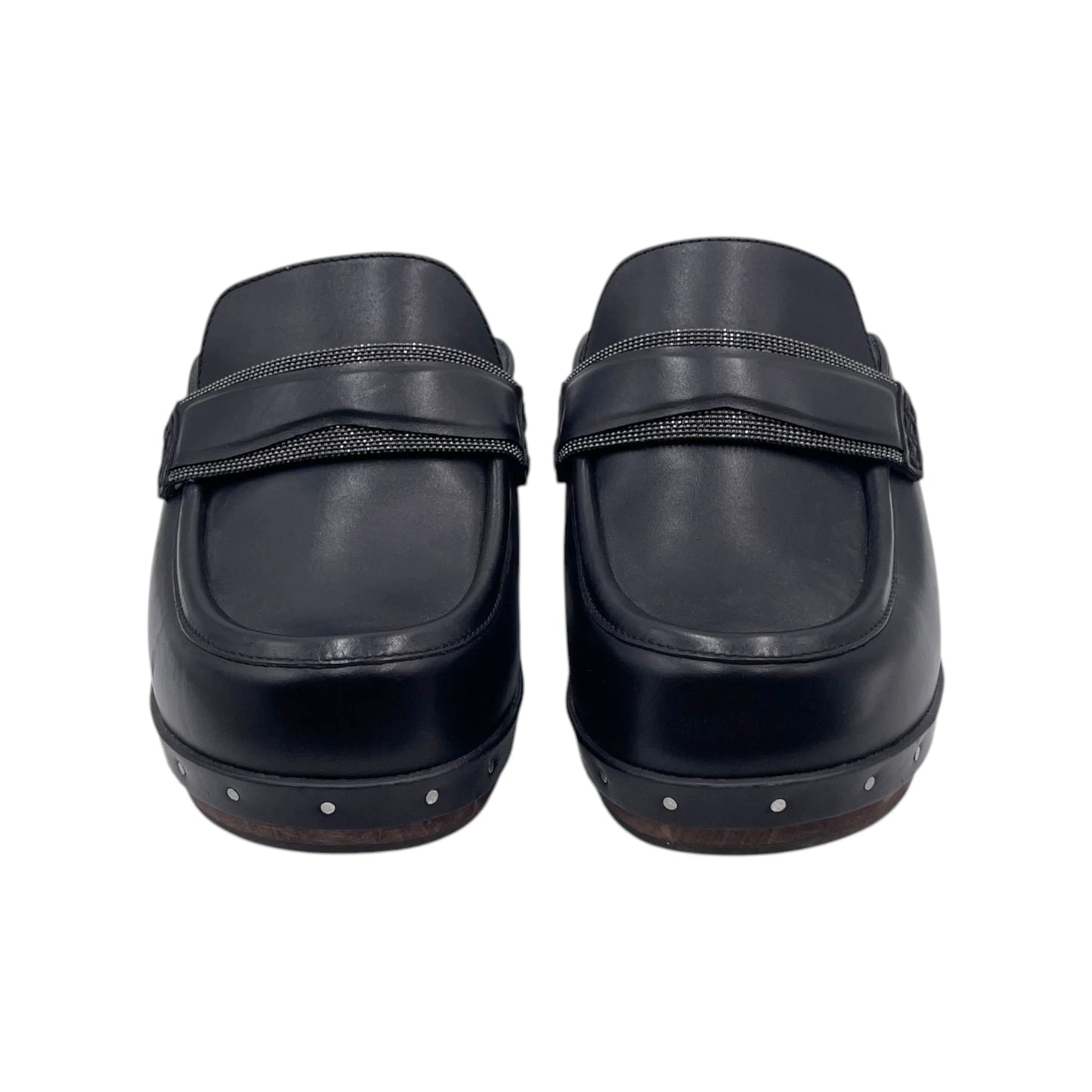 Brunello Cucinelli Monili Leather Clog Mule