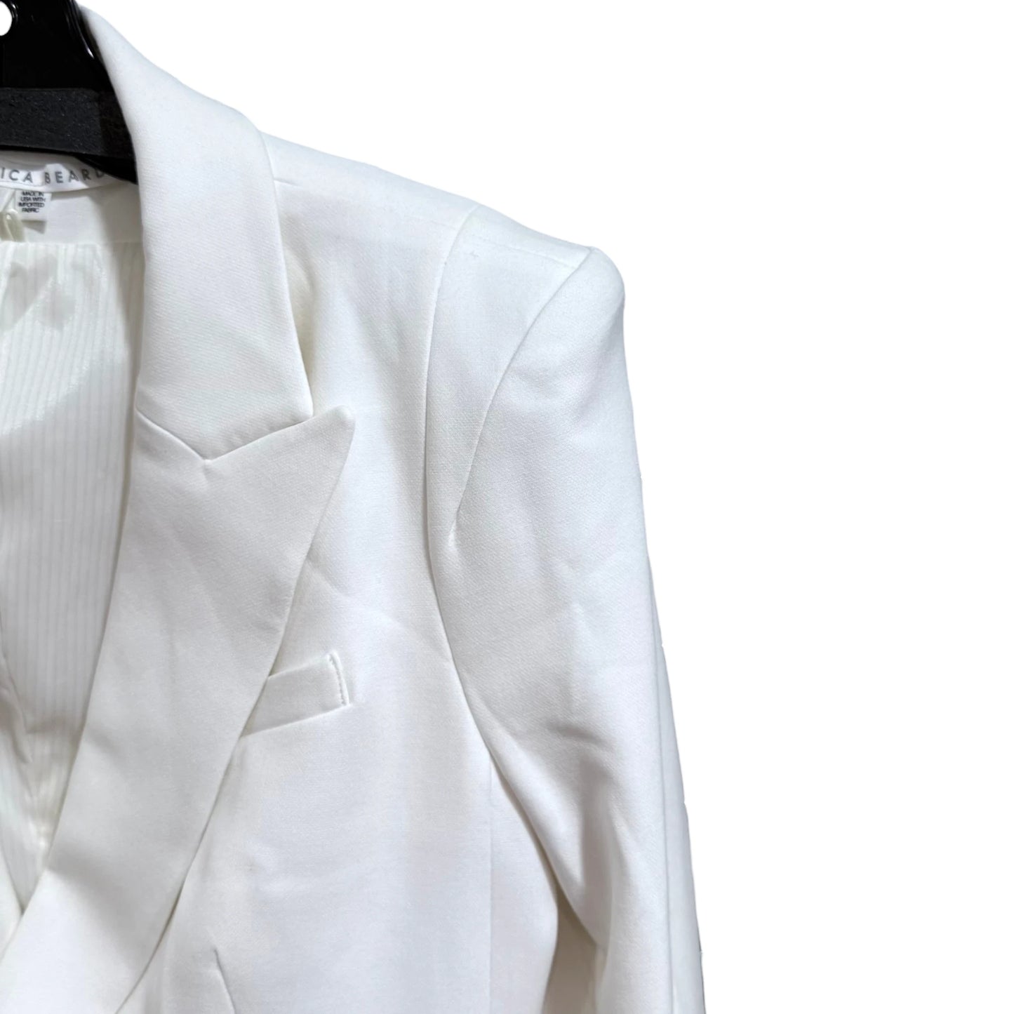 Veronica Beard White Double Breasted Dickey Blazer