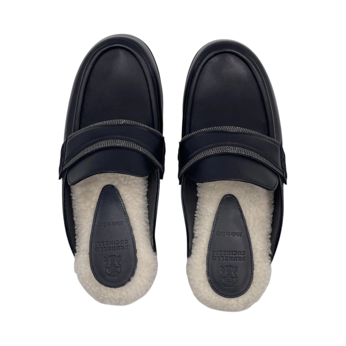 Brunello Cucinelli Monili Leather Clog Mule