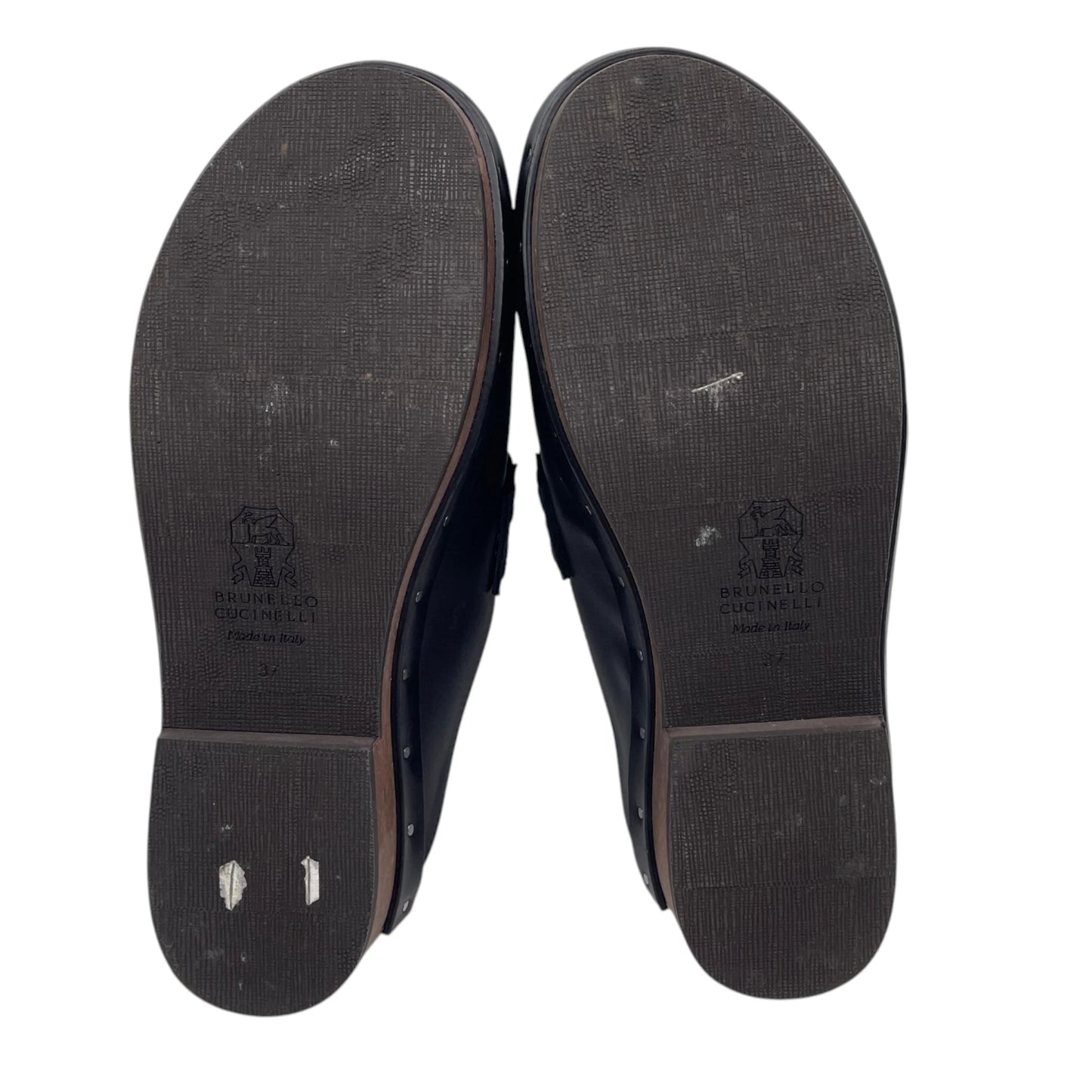 Brunello Cucinelli Monili Leather Clog Mule