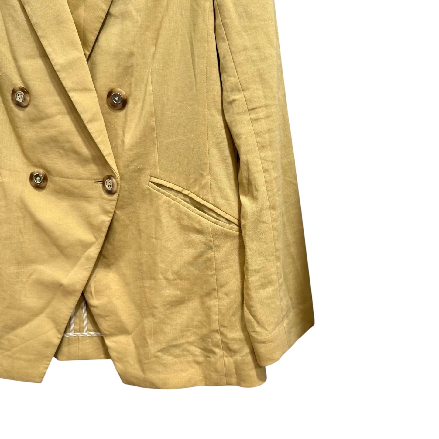 Veronica Beard Mustard Linen Dickey Blazer