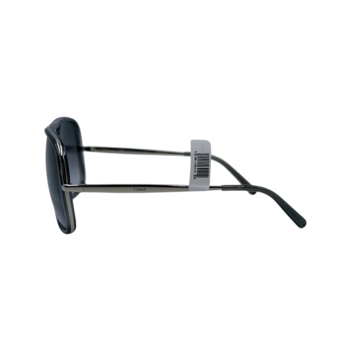 Chloe Grey Silver Aviator Sunglasses
