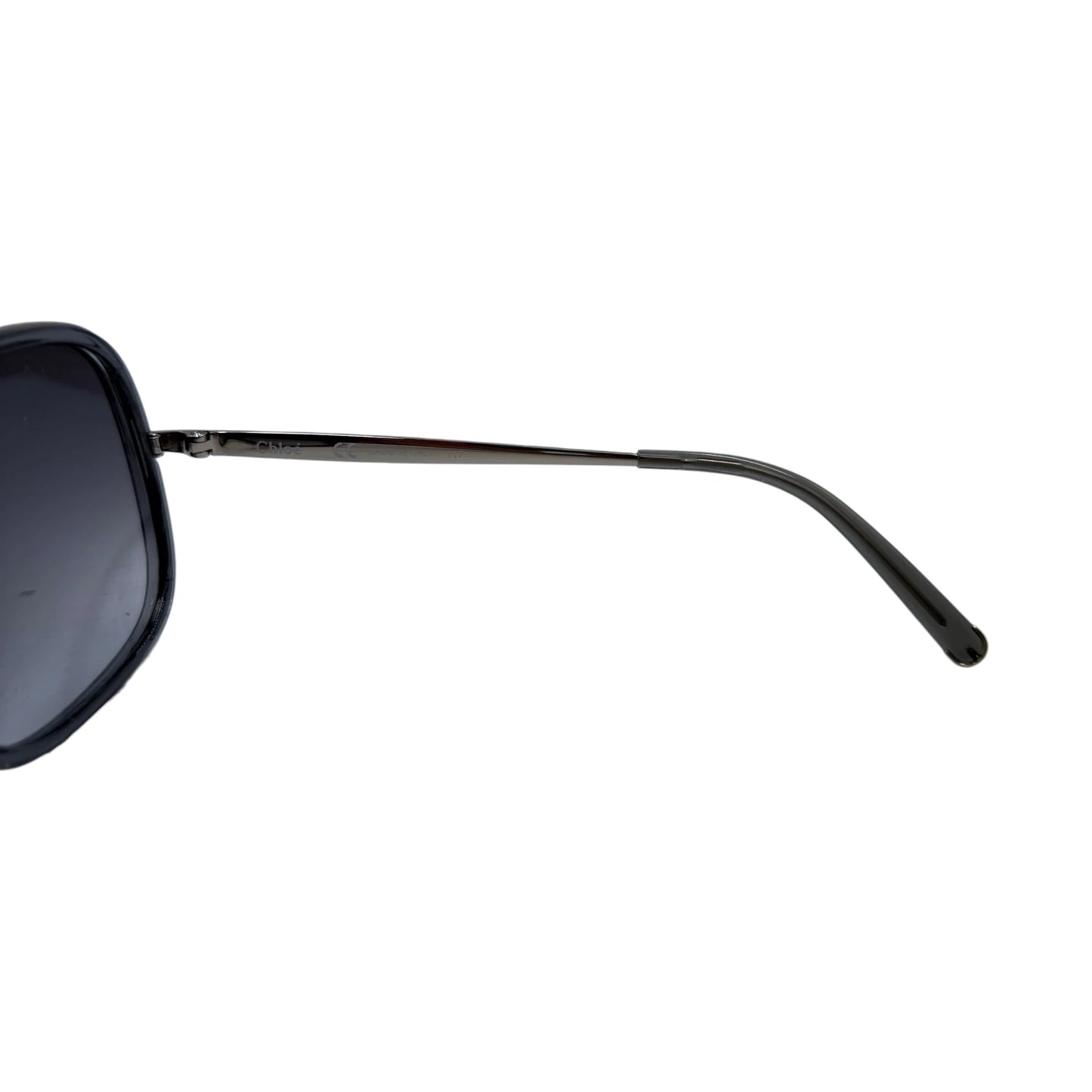 Chloe Grey Silver Aviator Sunglasses