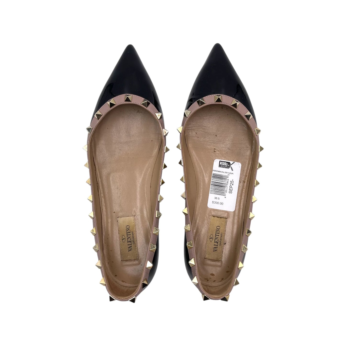 Valentino Black Patent Ballet Flats