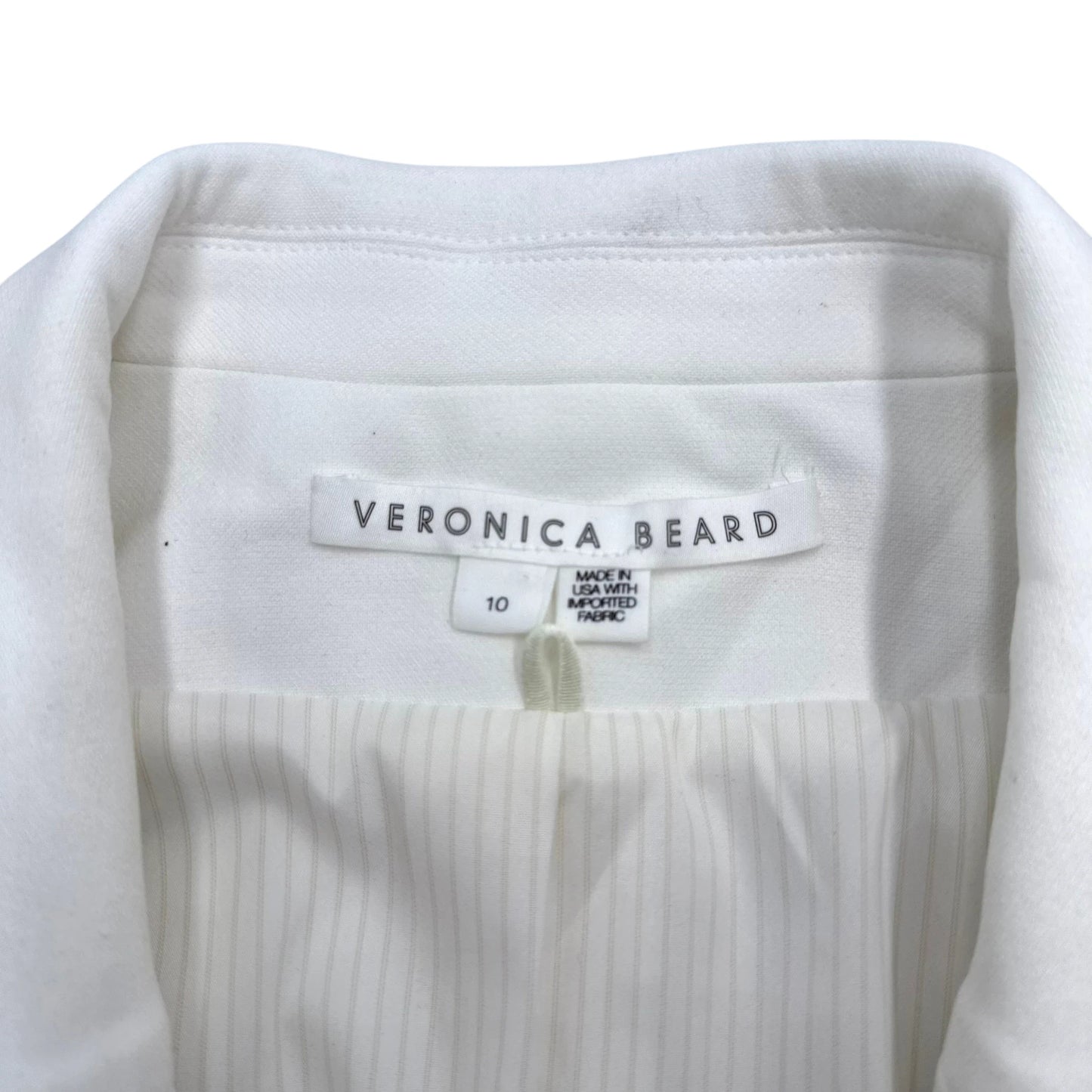 Veronica Beard White Double Breasted Dickey Blazer