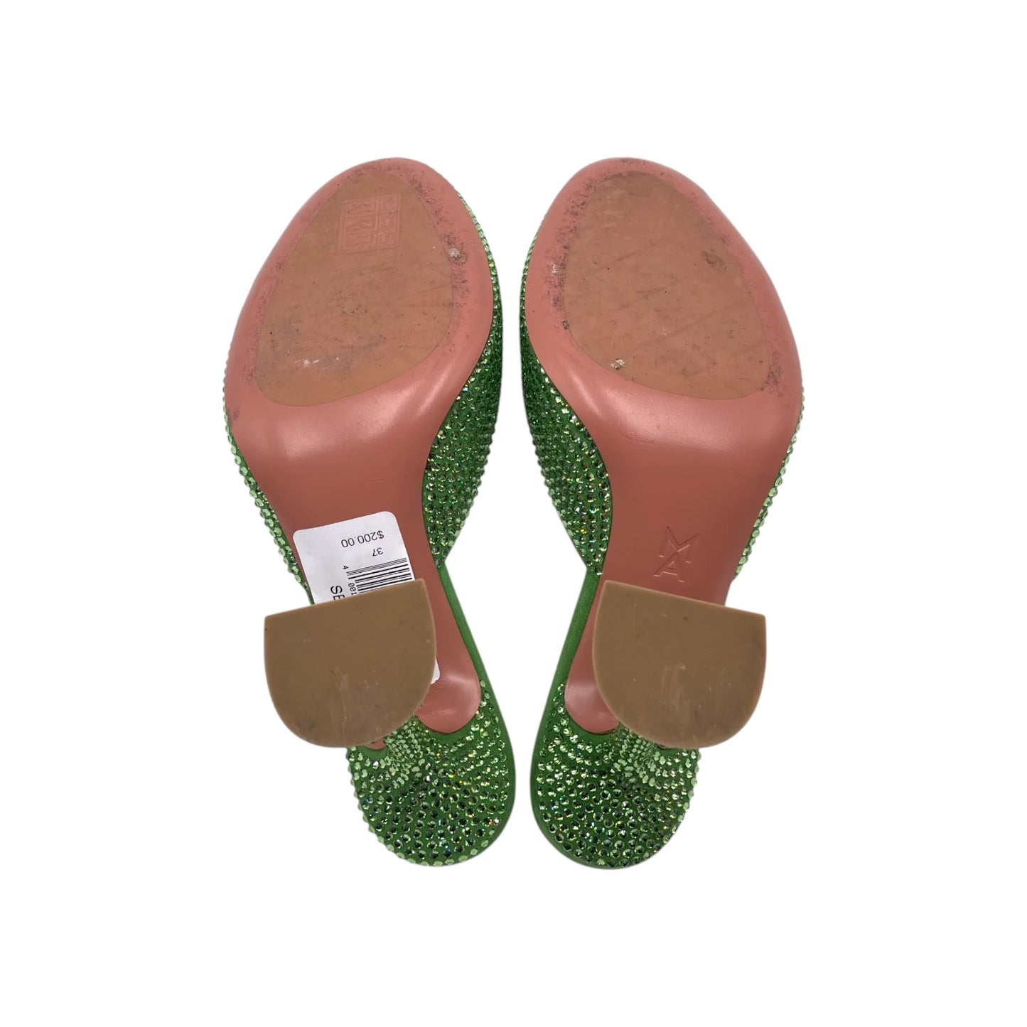 Amina Muaddi Crystal Slide Mules