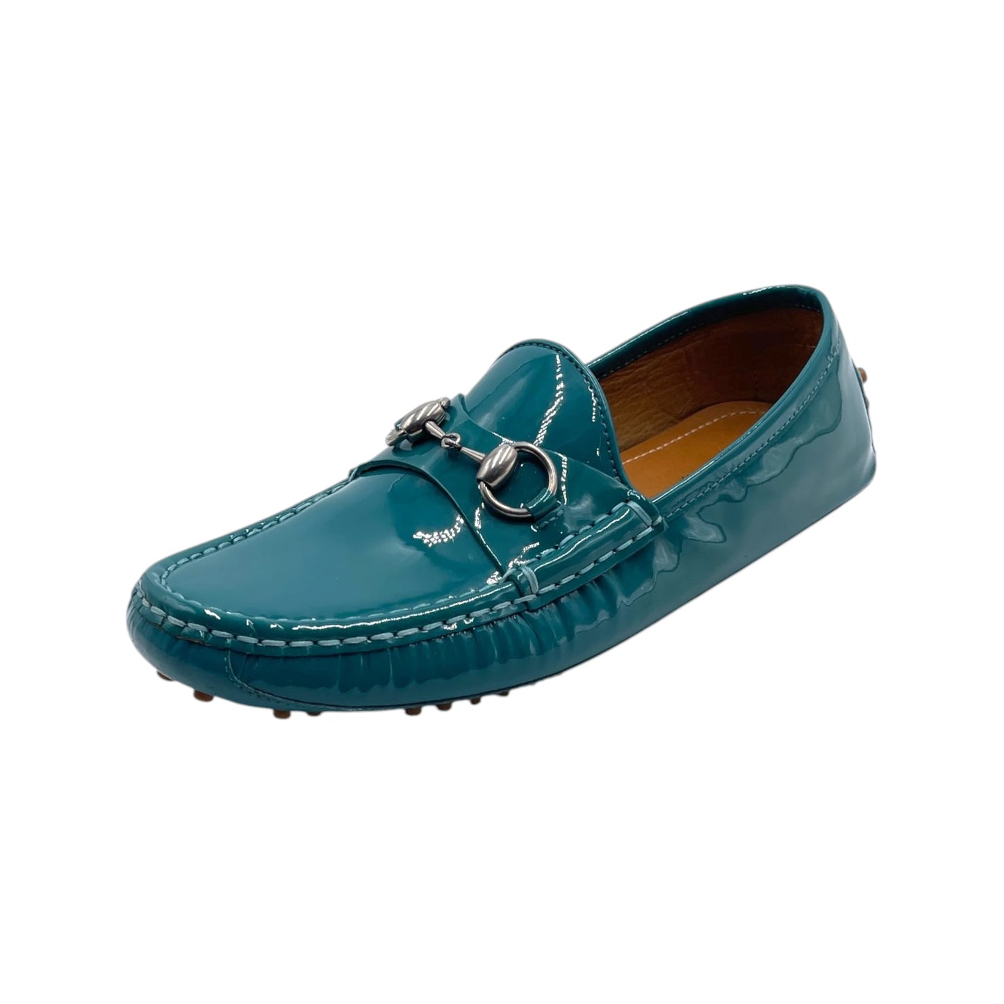 Gucci Teal Horsebit Loafers