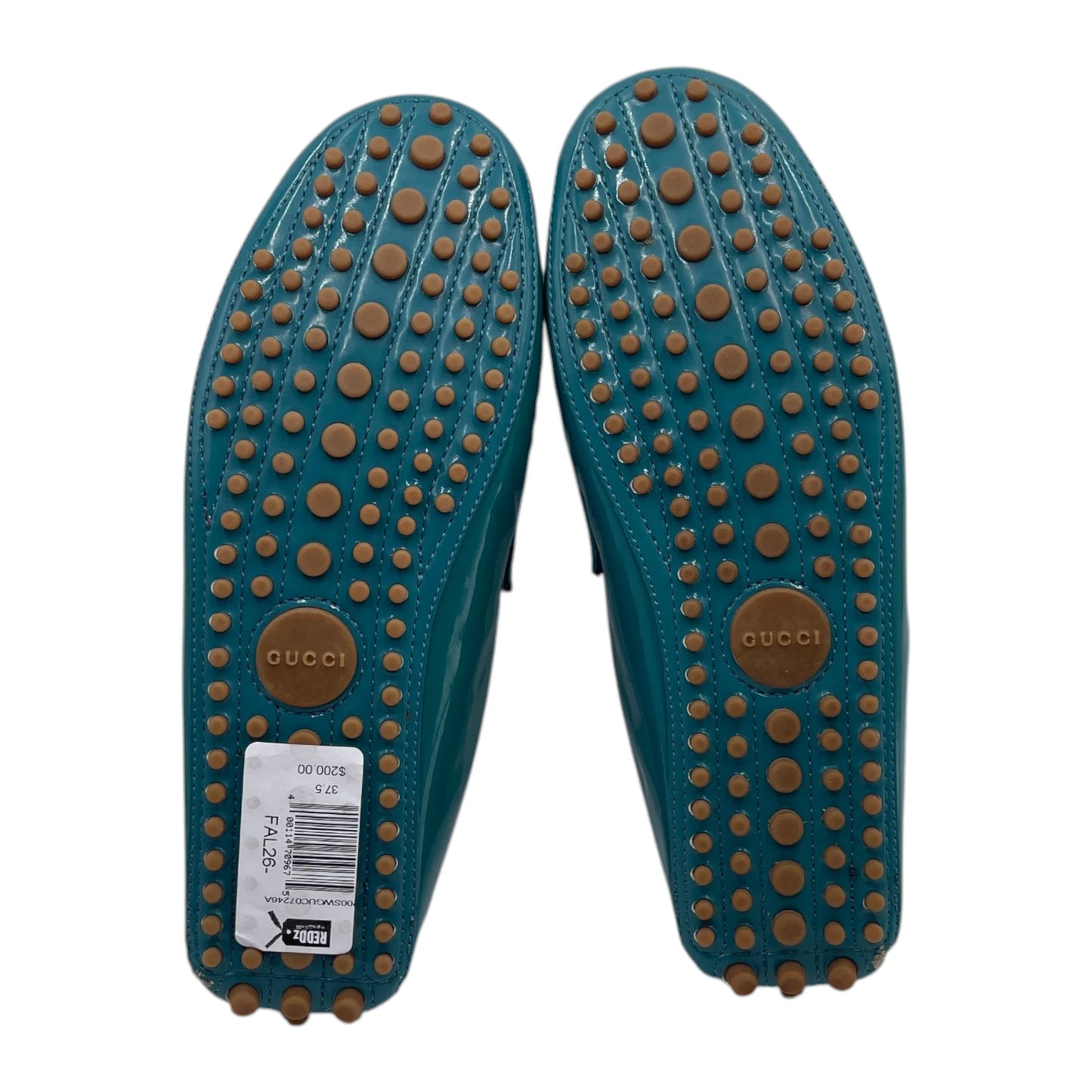Gucci Teal Horsebit Loafers
