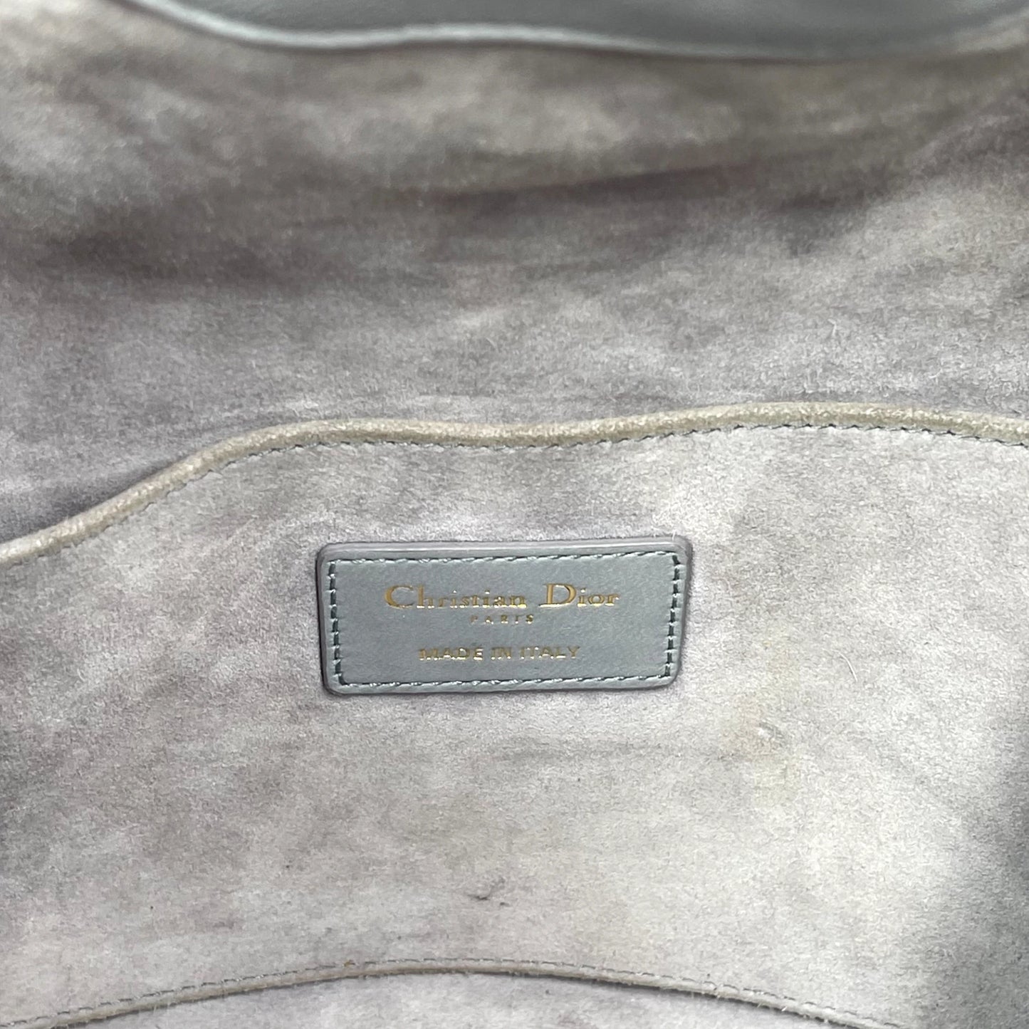 Dior Cannage Grey Bucket Bag