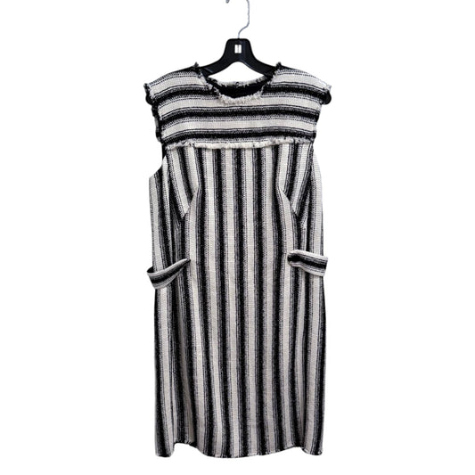 Akris Punto Black Ivory Button-Embellished Tweed Dress