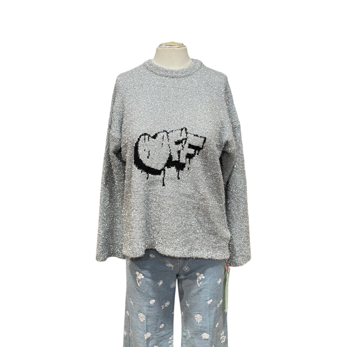 Off-White Metallic Sweater