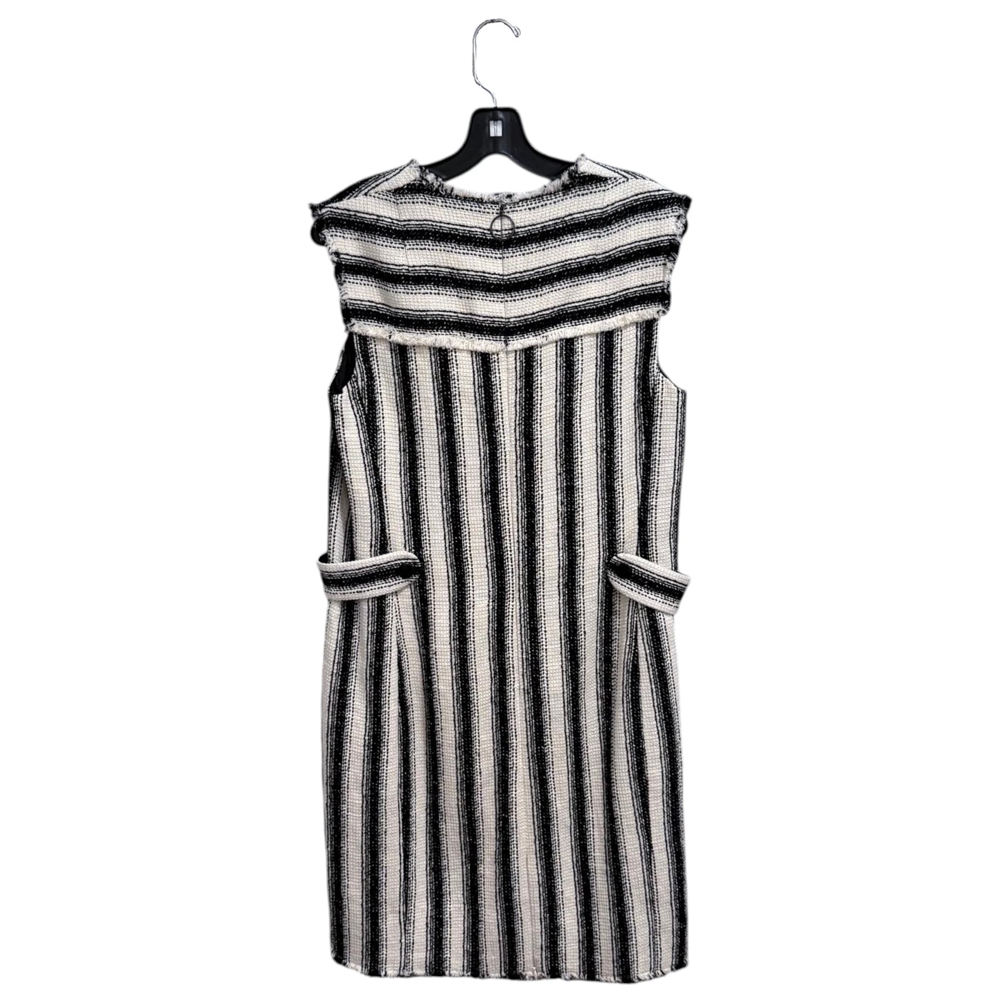 Akris Punto Black Ivory Button-Embellished Tweed Dress