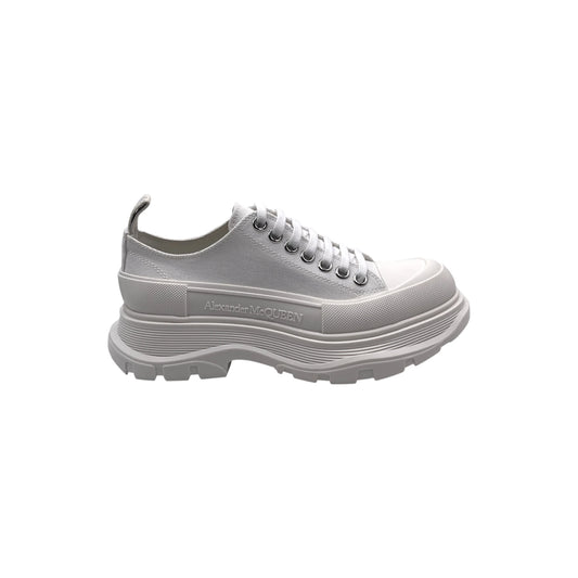 McQueen White Canvas Tread Slick Women's Snkr