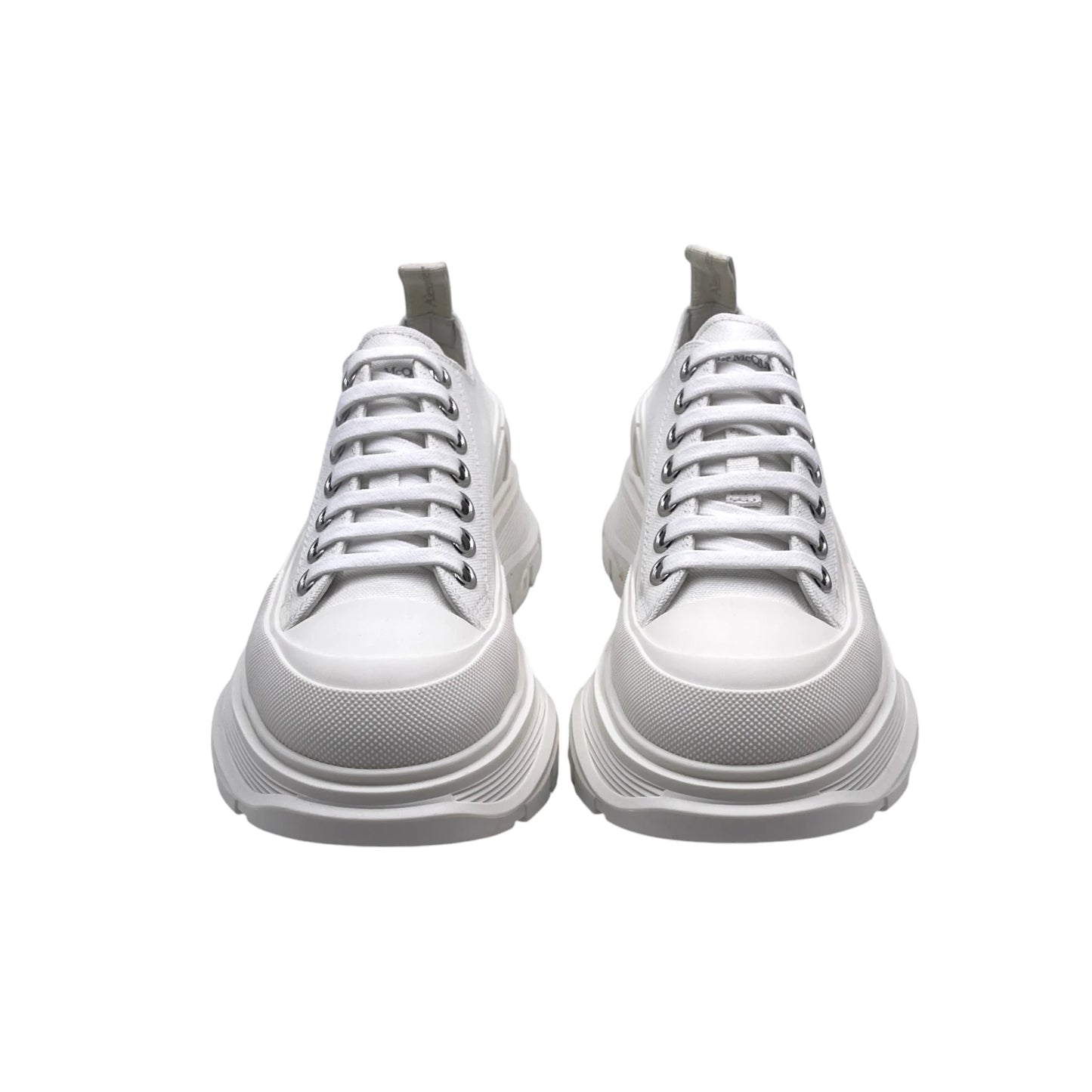 McQueen White Canvas Tread Slick Women's Snkr