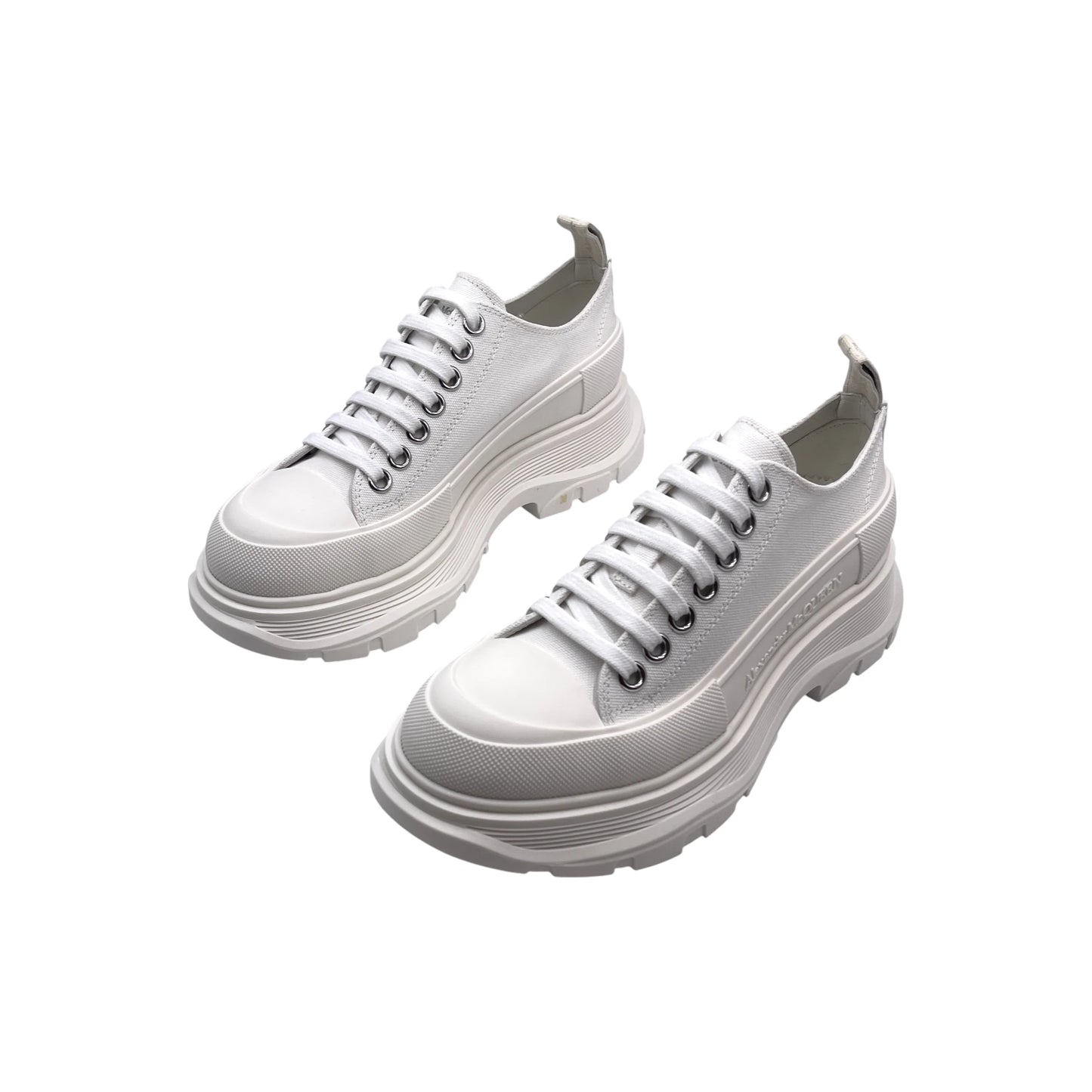 McQueen White Canvas Tread Slick Women's Snkr