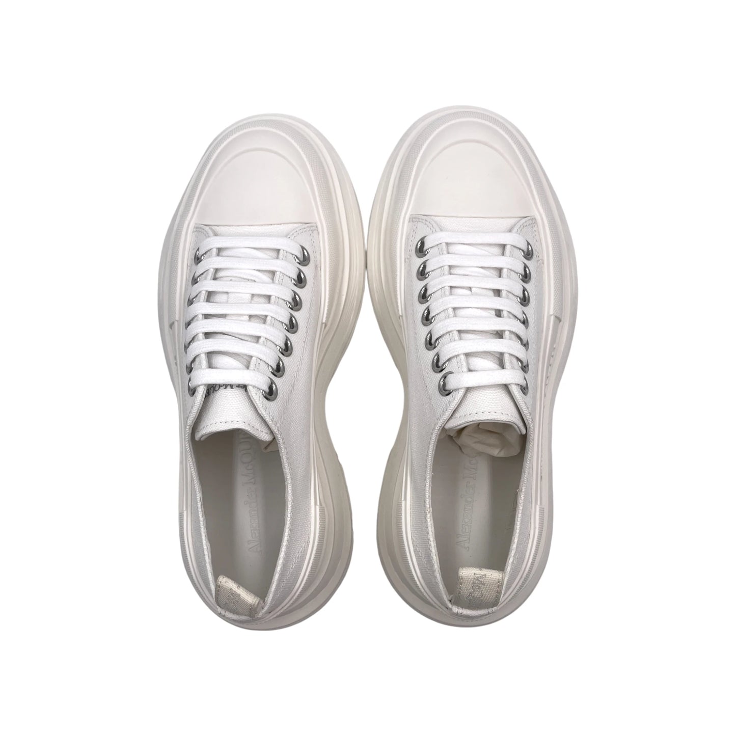 McQueen White Canvas Tread Slick Women's Snkr