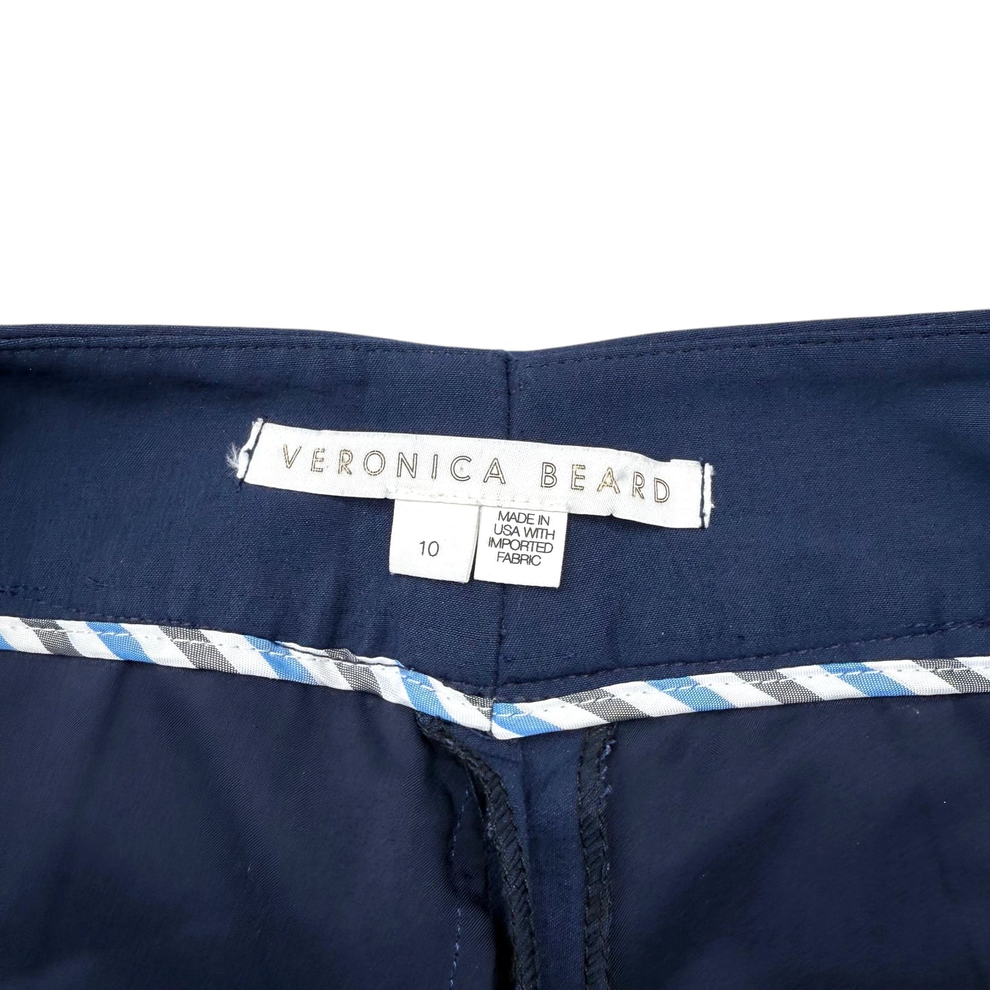 Veronica Beard Blue Pleated Dell Pants