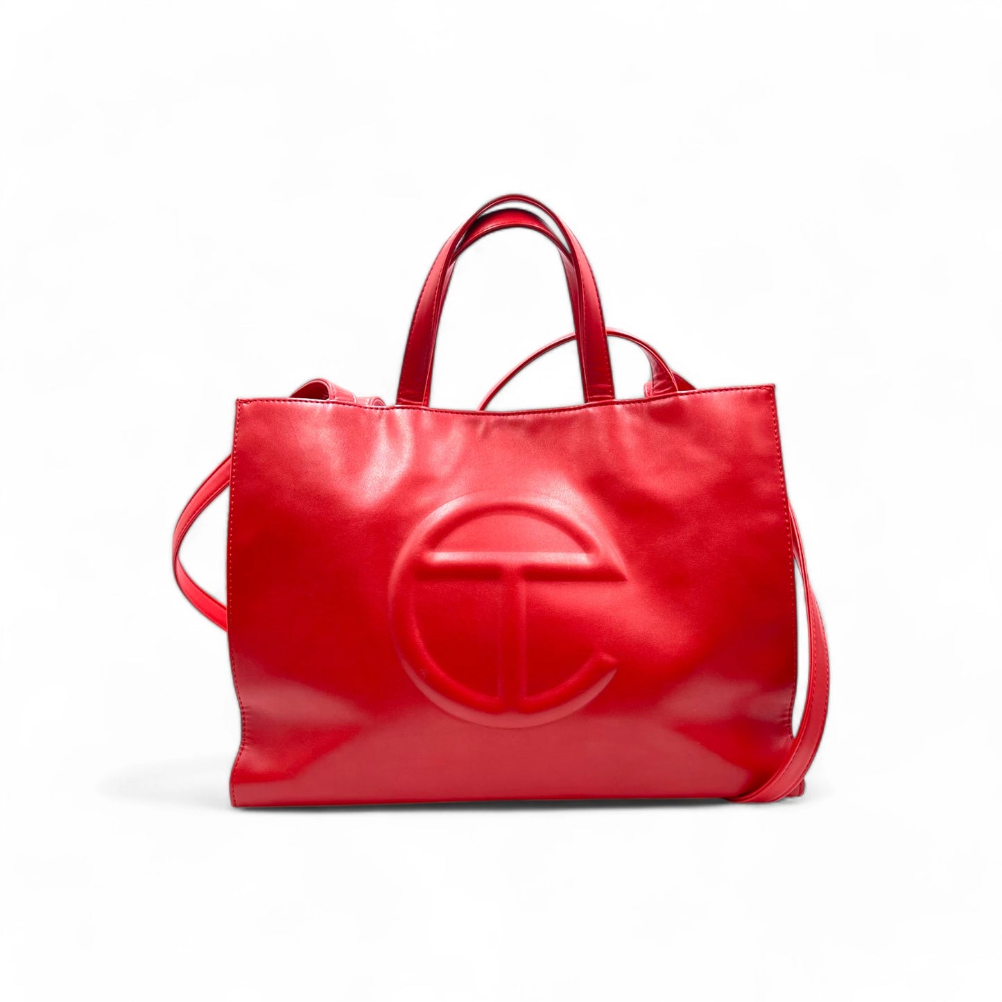 Telfar Red Medium Shopping Bag