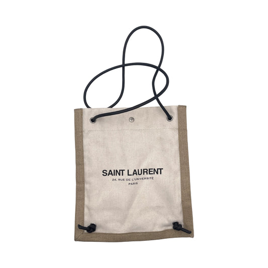 Saint Laurent Beige Canvas Shoulder Bag