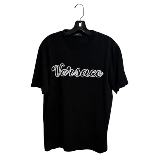 Versace Embroidered Black T-Shirt